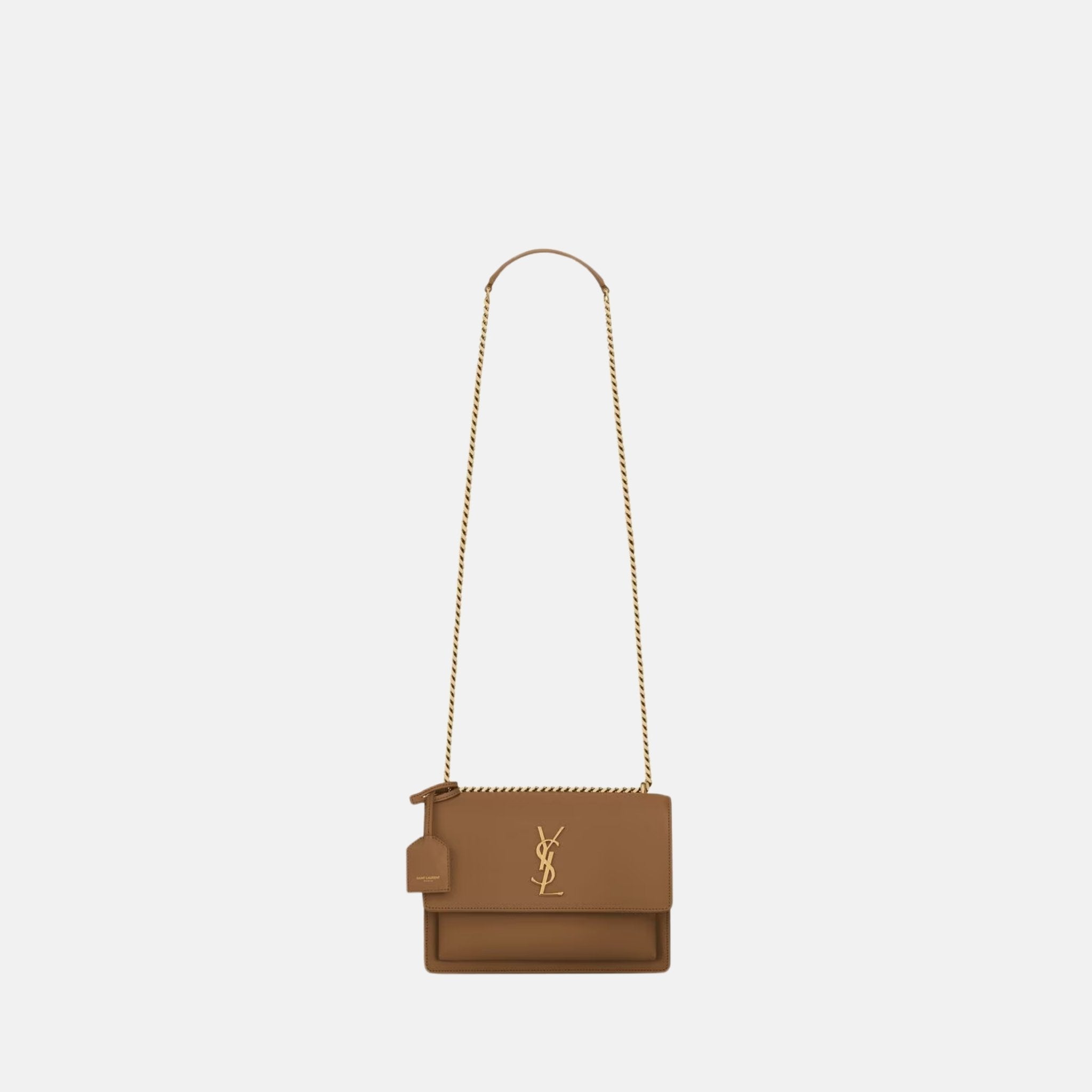 Yves Saint Laurent Sunset Medium In Smooth Leather, Fox, Front