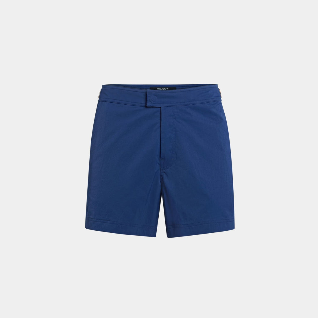 Zegna 232 Road Brand Mark Swim Trunks, Blue, Front