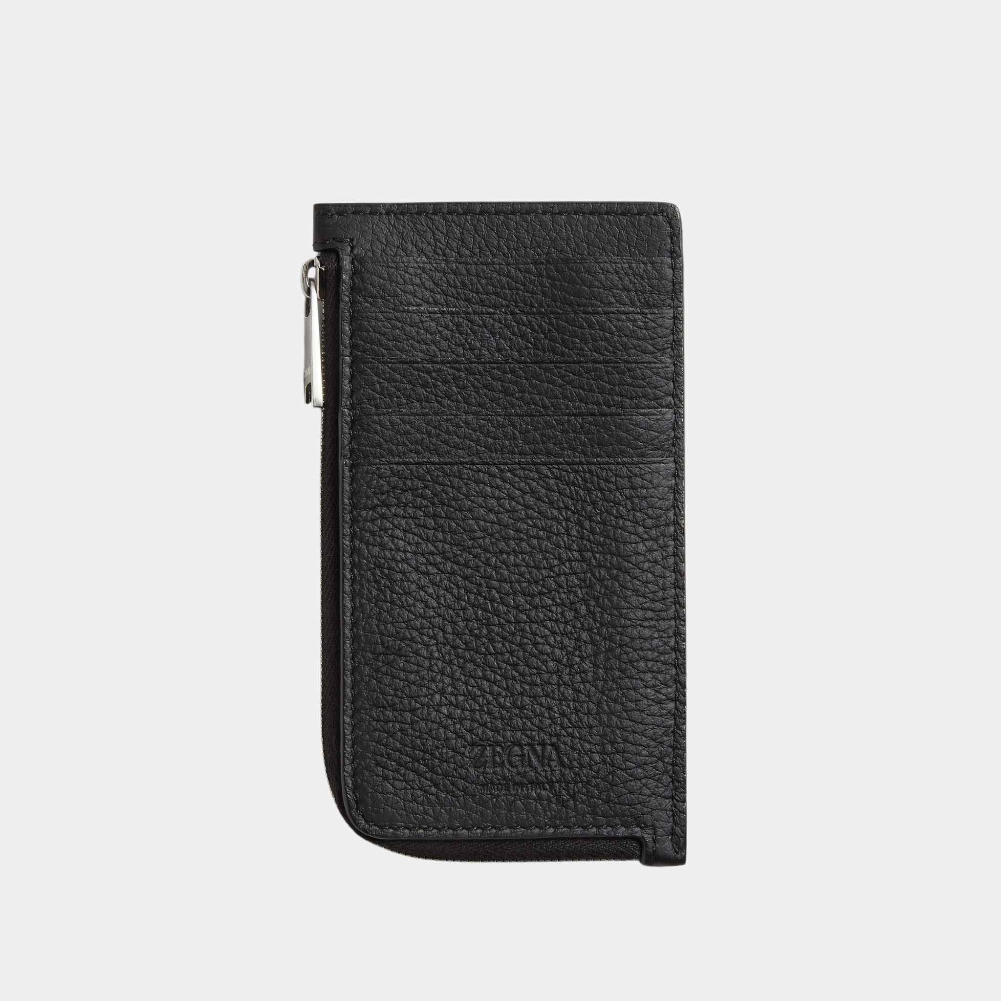 Zegna Black Deerskin 10cc Wallet, Back
