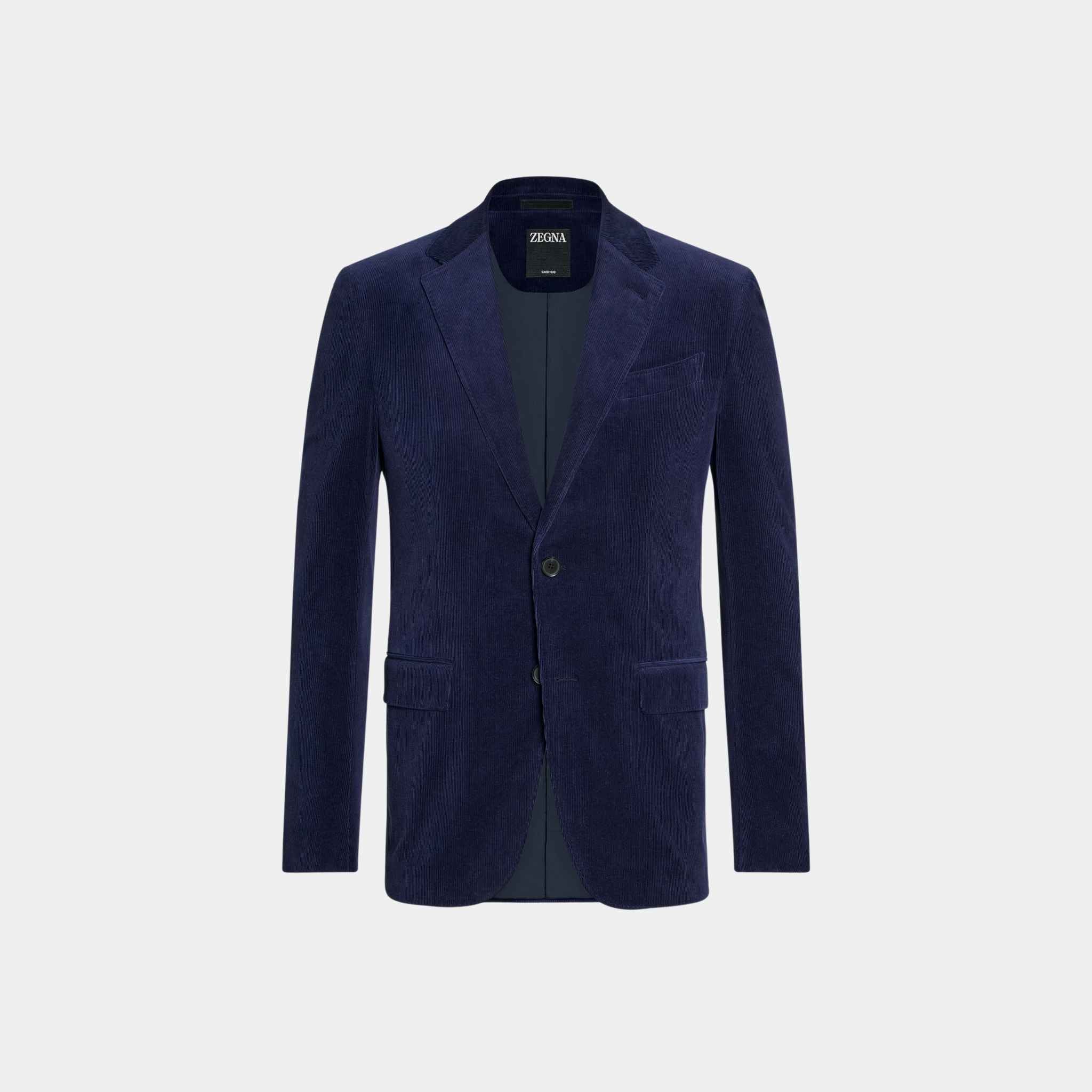 Zegna Cashco Jacket, Ink Blue, Front