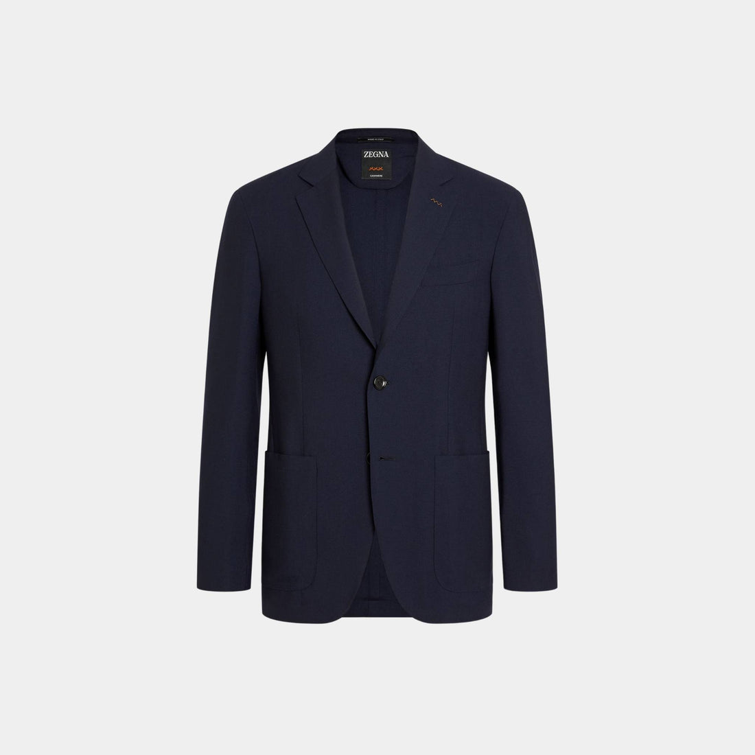 Zegna Cashmere Cardigan Jacket, Navy Blue, Front