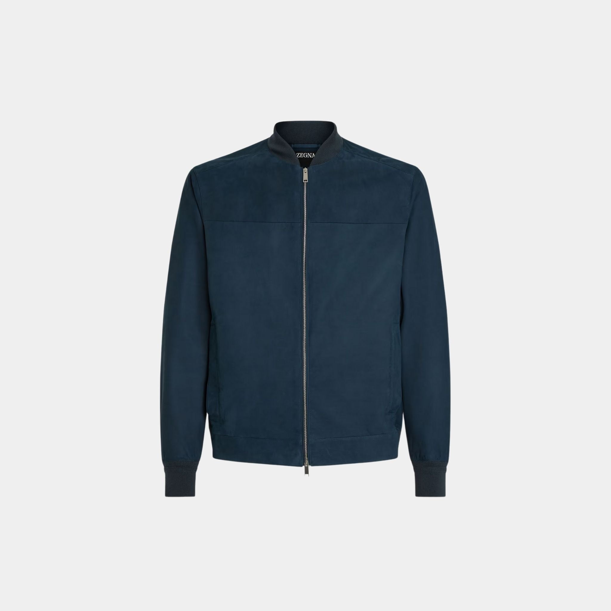 Zegna SECONDSKIN Bomber, Dark Teal Blue, Front