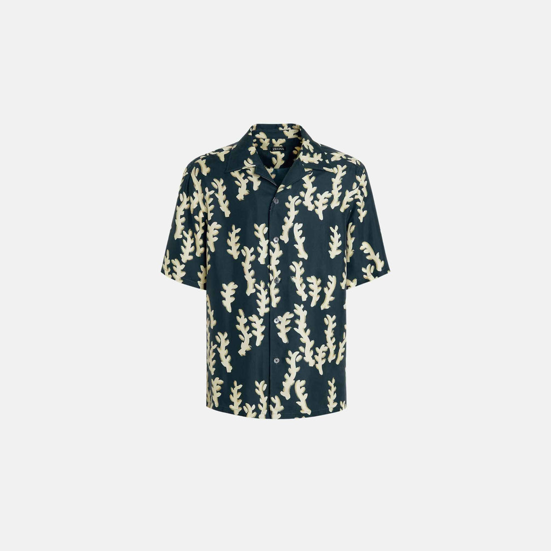 Zegna Silk Shirt, Dark Green