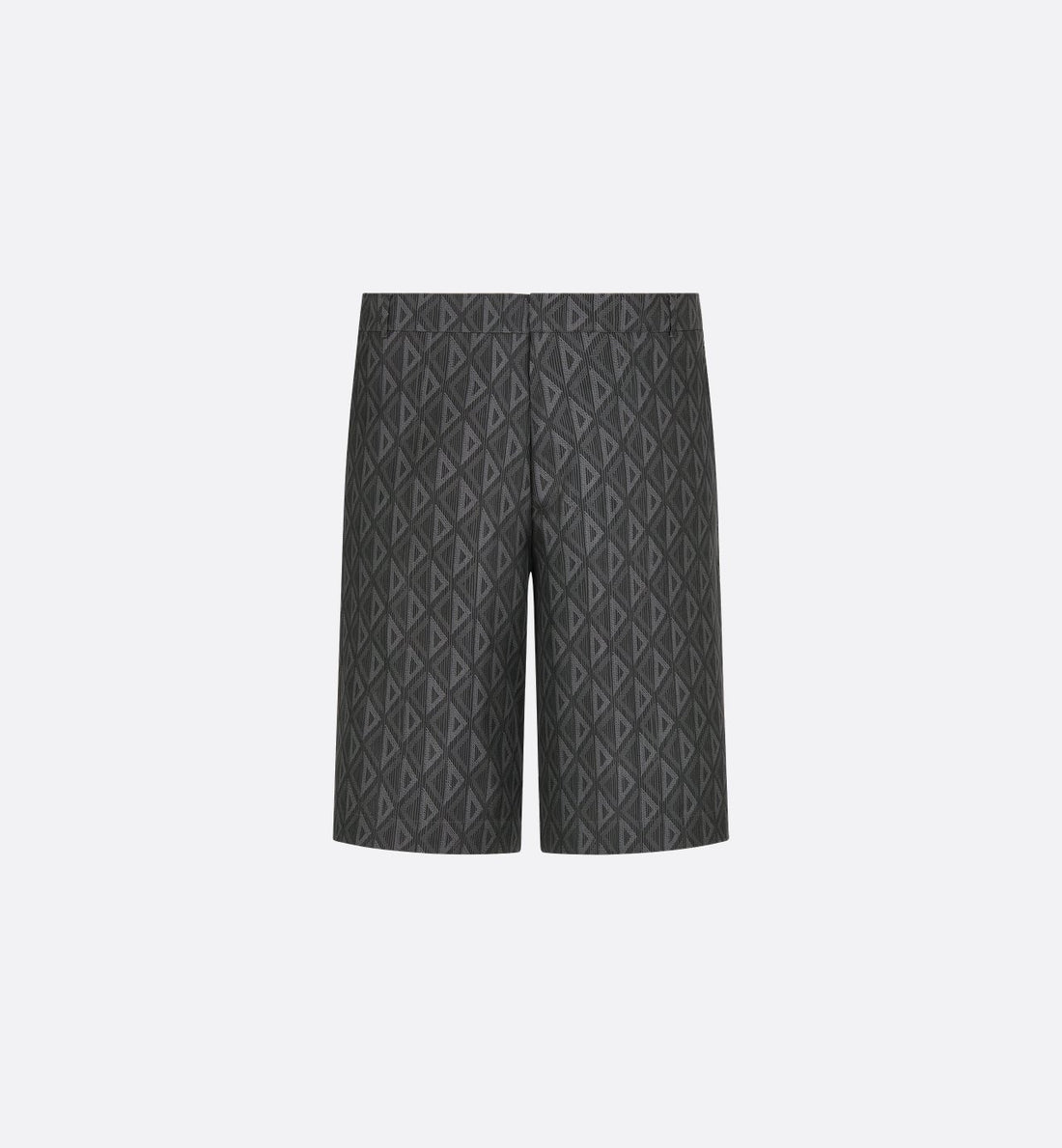 Cd Diamond Bermuda Shorts Black And Gray Silk Twill