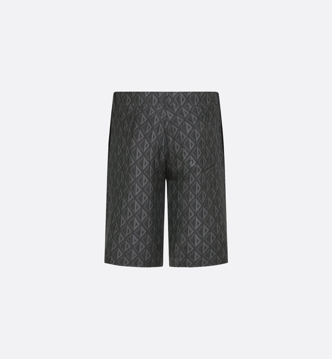 Cd Diamond Bermuda Shorts Black And Gray Silk Twill