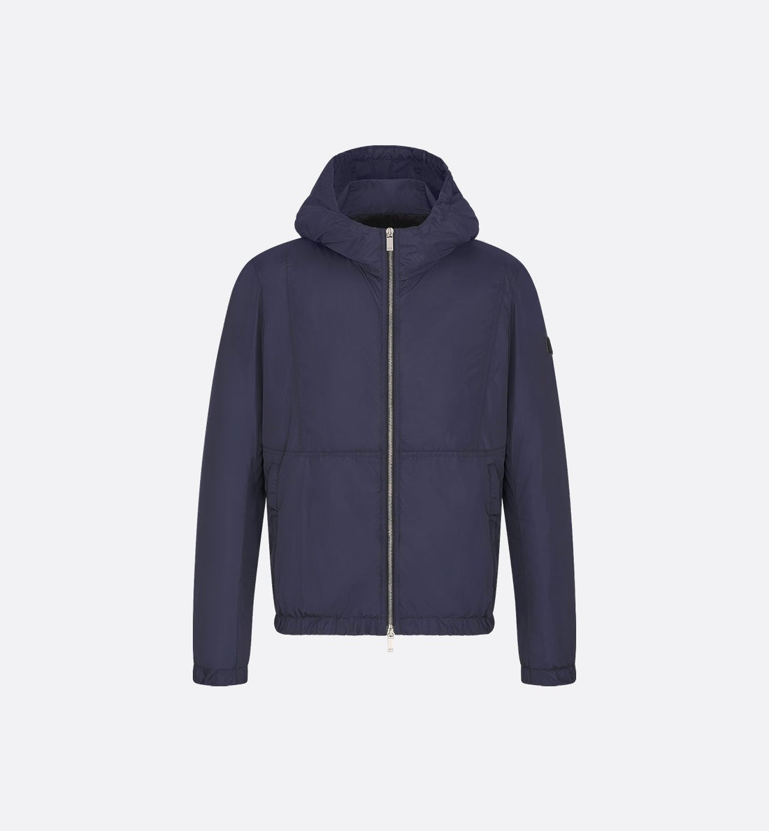 Hooded Jacket Navy Blue Technical Fabric