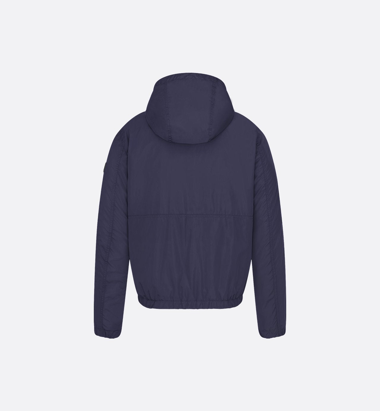 Hooded Jacket Navy Blue Technical Fabric