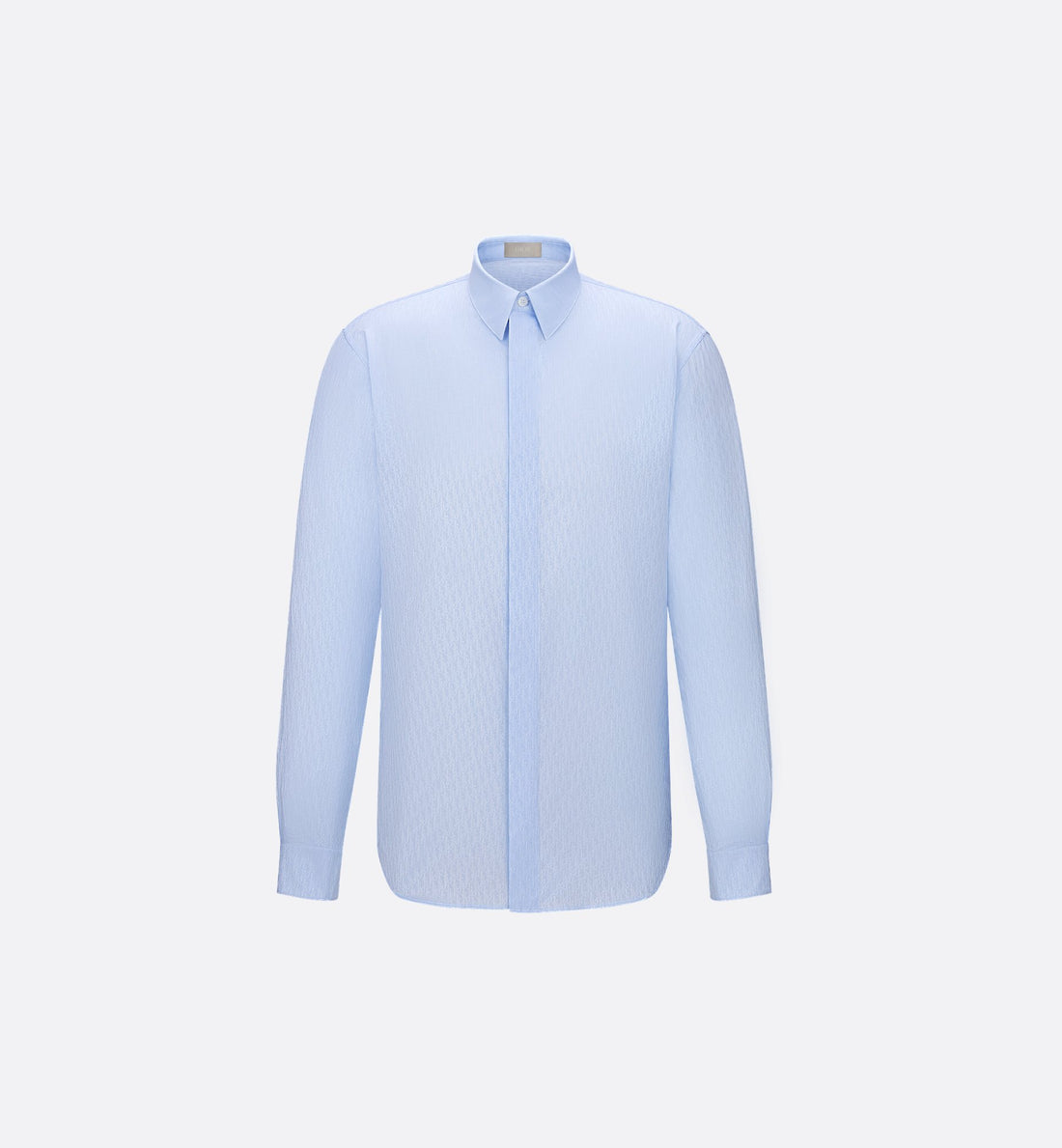 Oblique Shirt Blue Cotton Jacquard