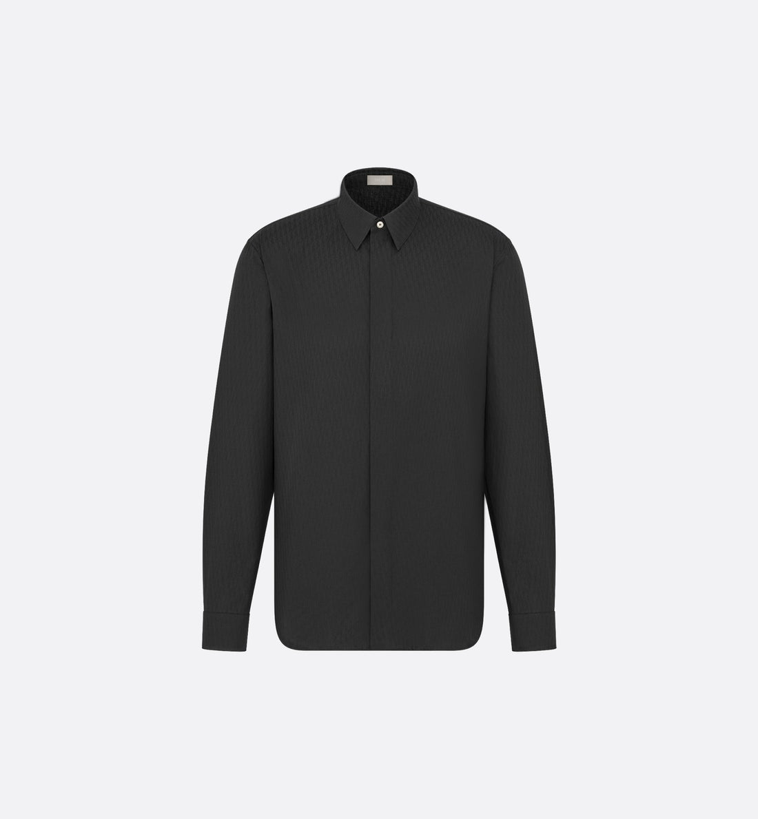 Oblique Shirt Black Cotton Jacquard