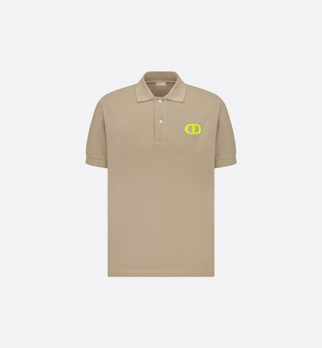 Cd Icon Polo Shirt Beige Cotton Pique