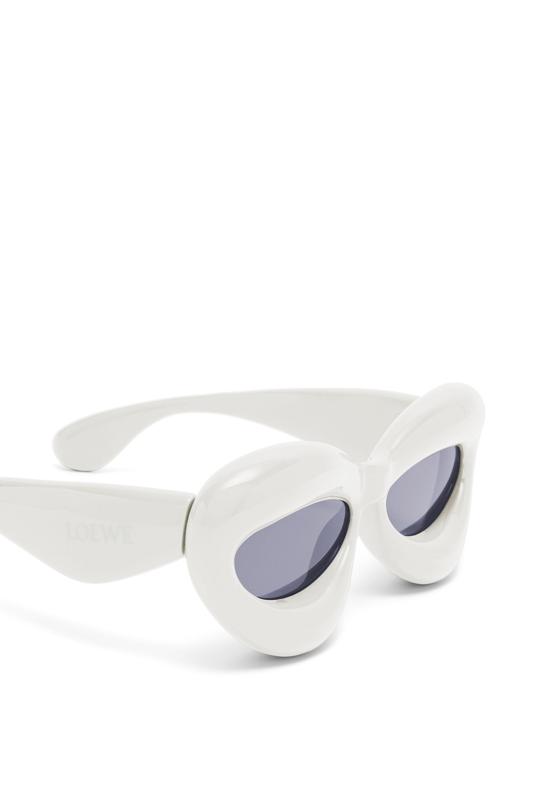 Inflated cateye sunglasses in nylon