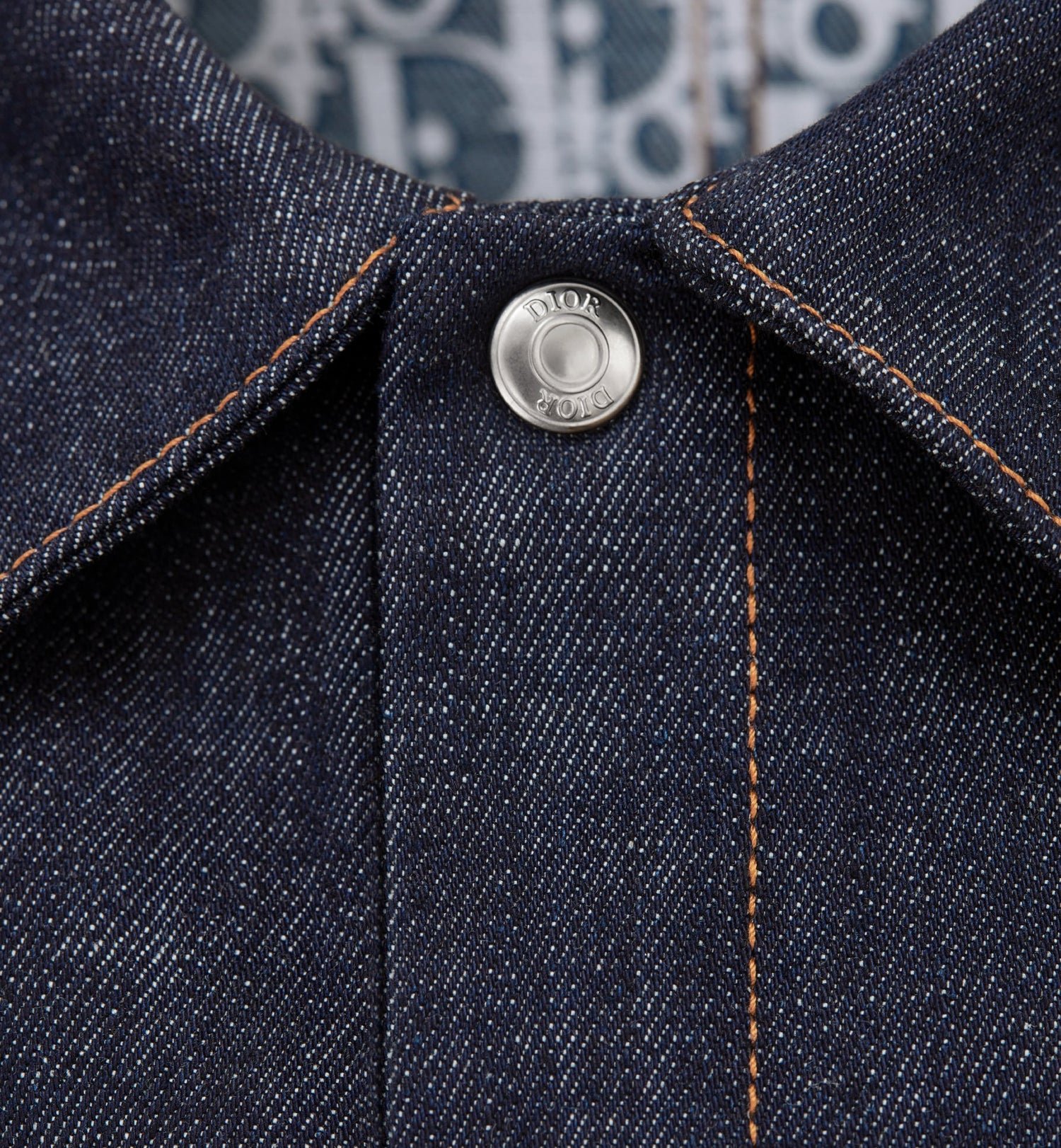 Oblique Overshirt Raw Blue Cotton Denim