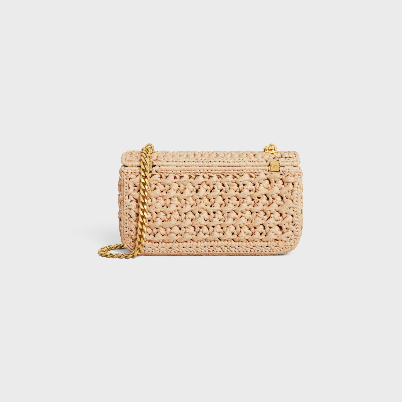 Chain Shoulder Bag Claude In Raffia Effect Textile