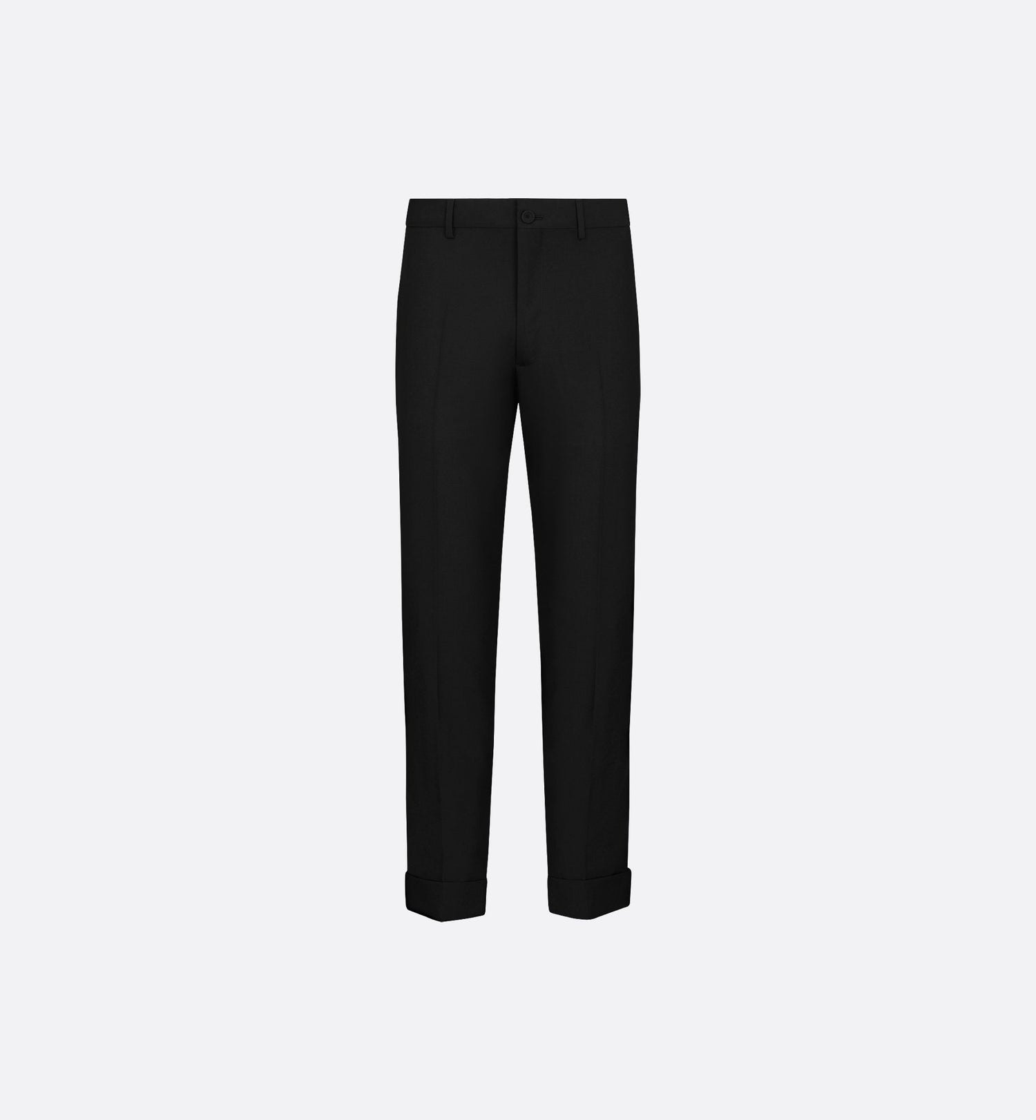 Tailored Chinos Black Wool And Mohair Canvas