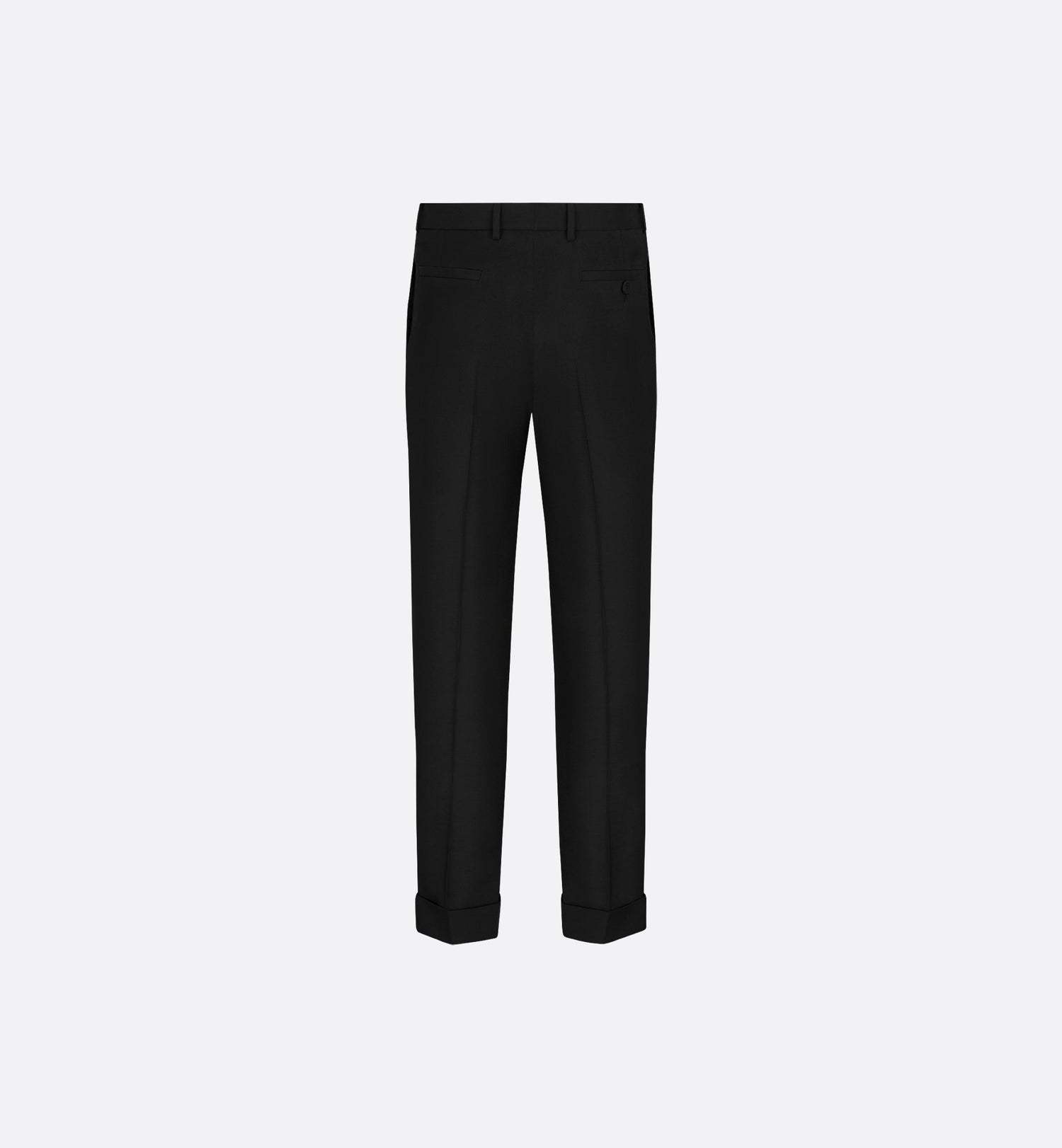 Tailored Chinos Black Wool And Mohair Canvas