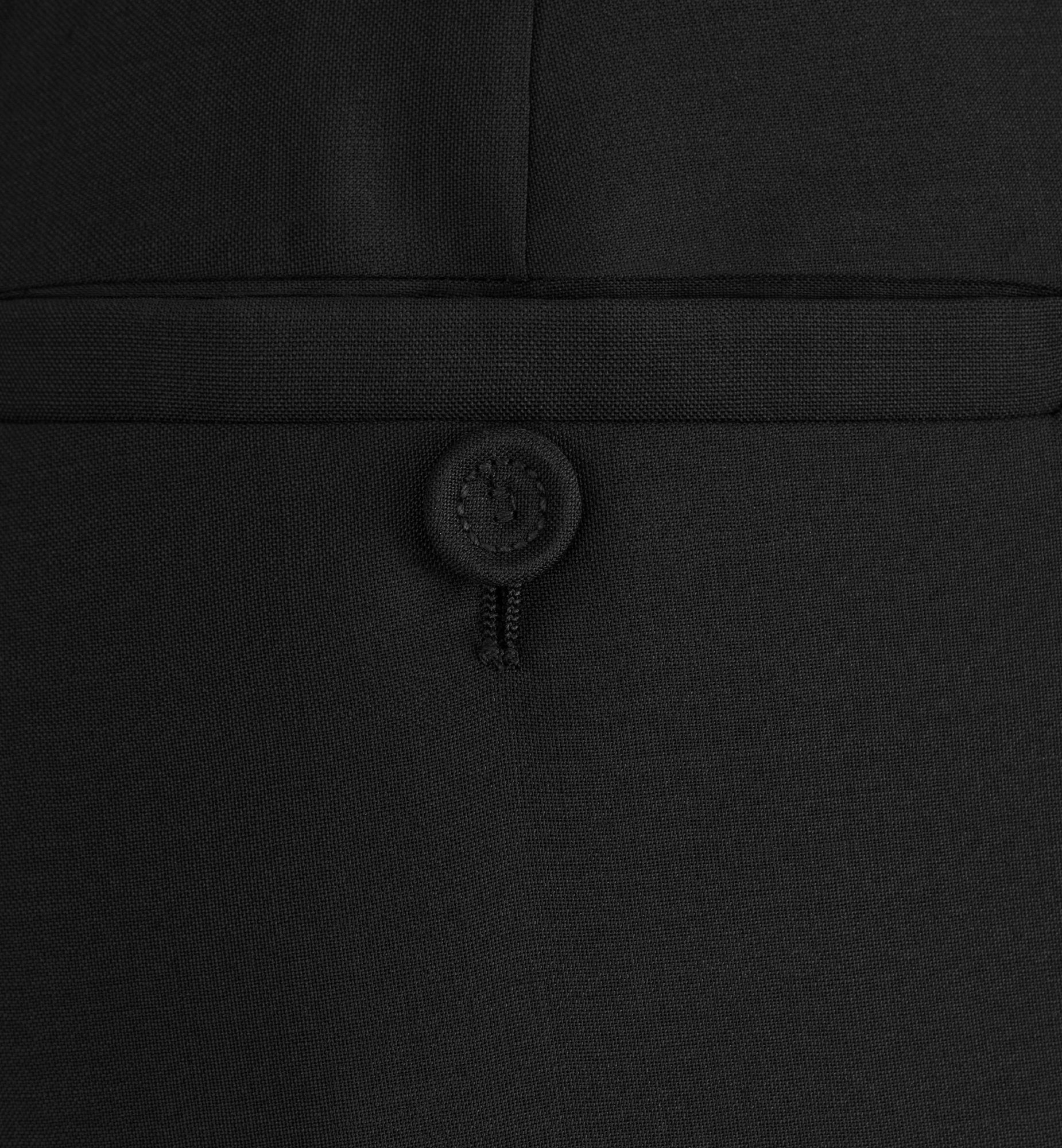 Tailored Chinos Black Wool And Mohair Canvas