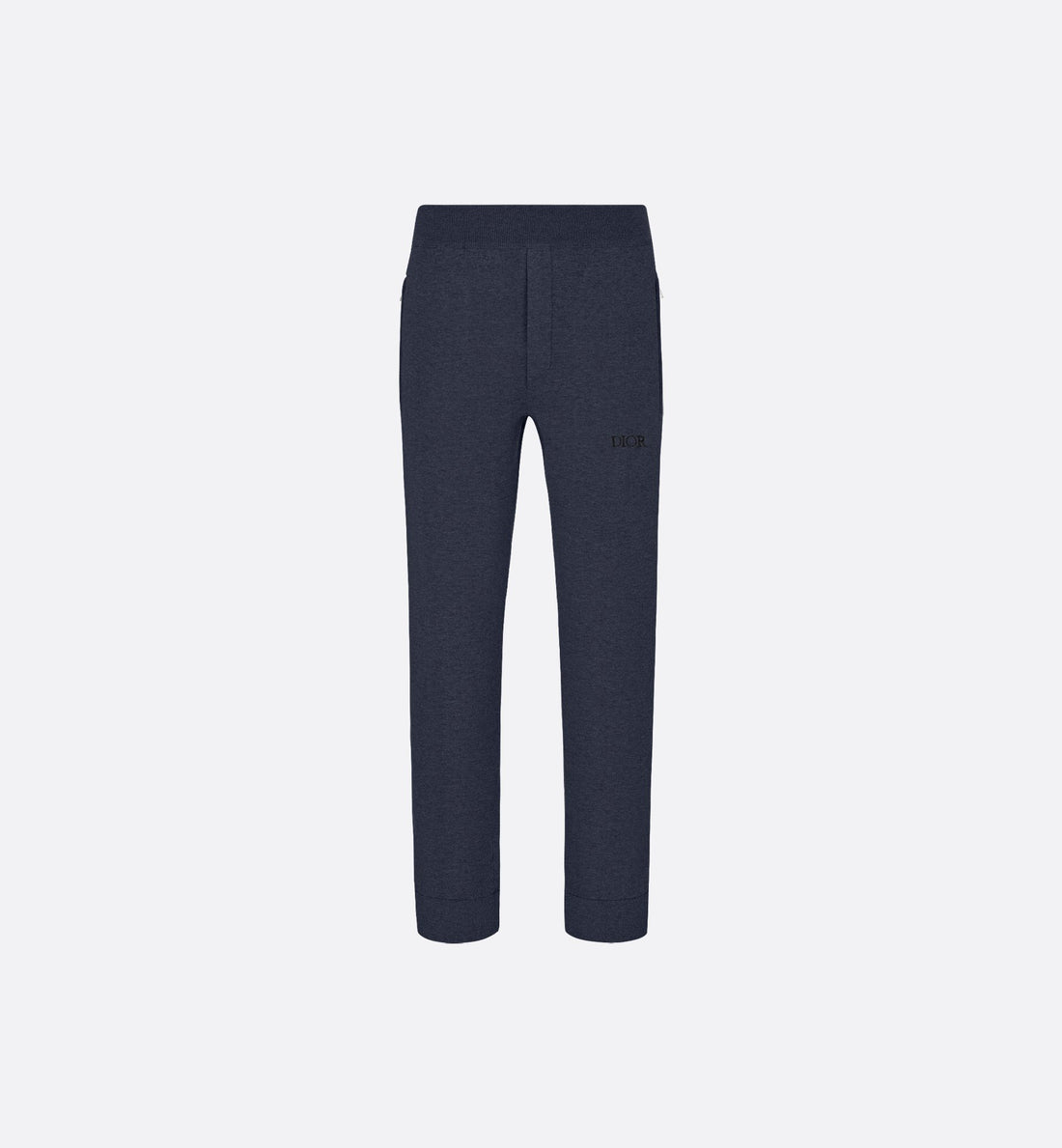 Track Pants Navy Blue Cotton Knit And Cashmere