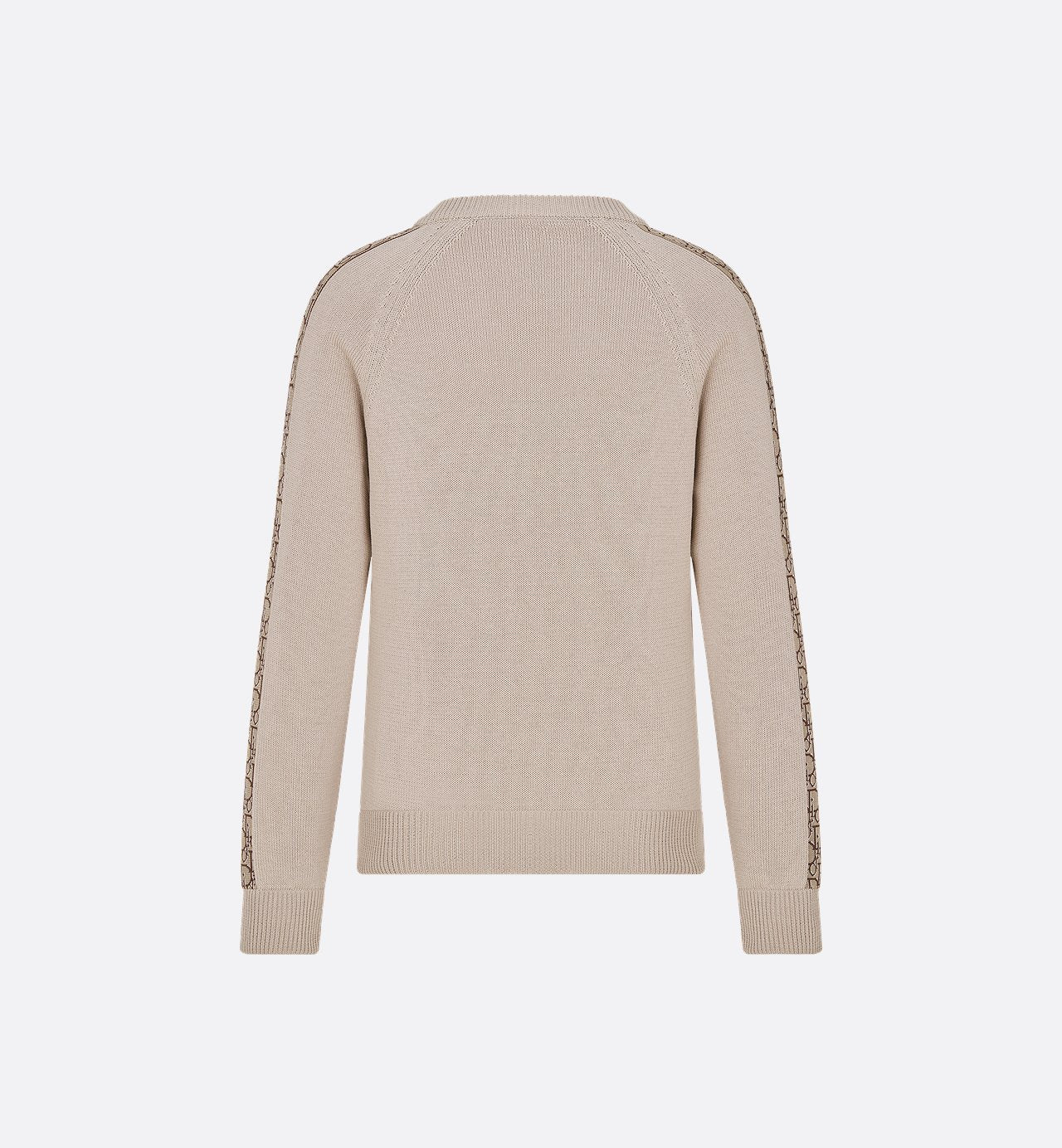 Sweater With Dior Oblique Inserts Beige Cotton Jersey