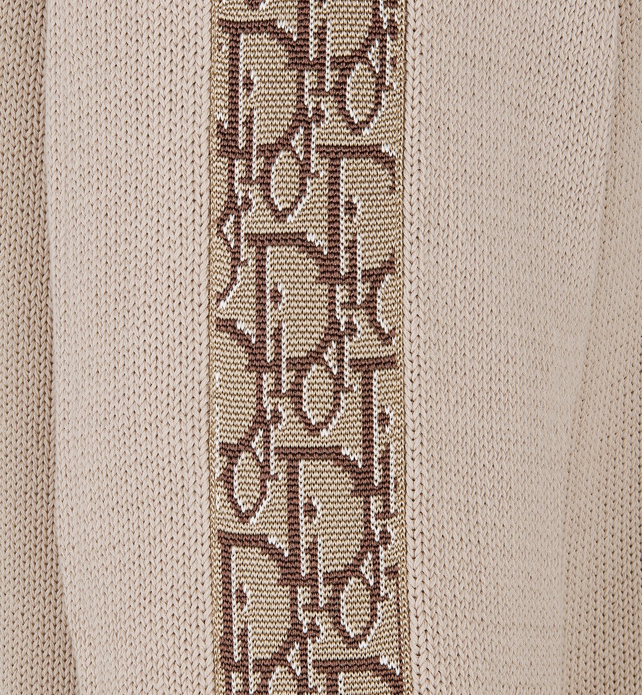 Sweater With Dior Oblique Inserts Beige Cotton Jersey