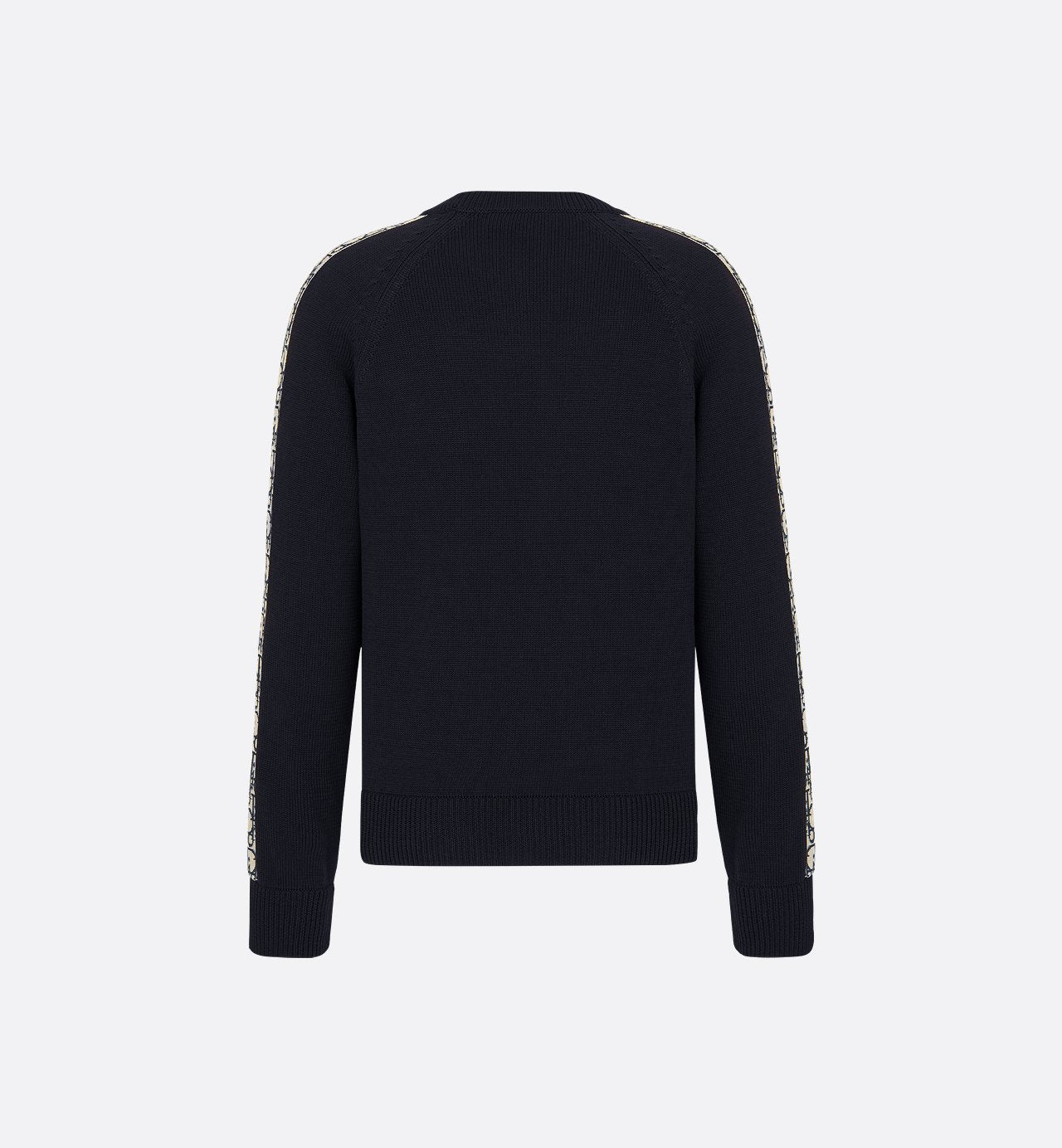 Sweater With Dior Oblique Inserts Deep Blue Cotton Jersey