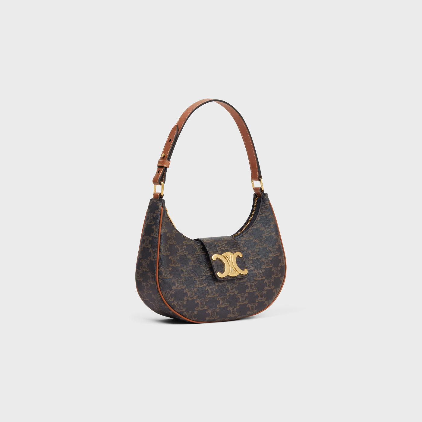 Medium Ava Triomphe Bag In Triomphe Canvas And Calfskin