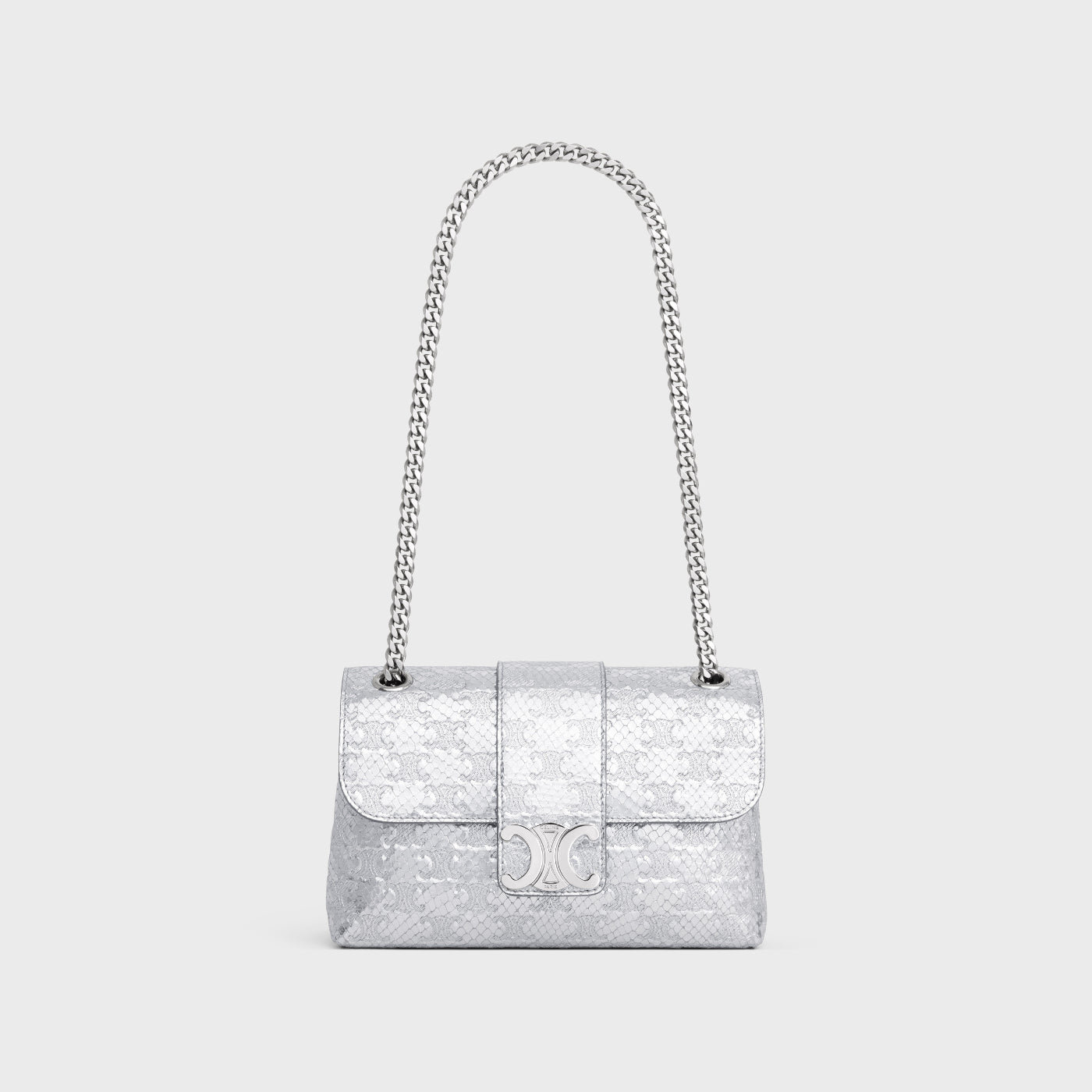 Teen Celine Victoire Bag In Python Effect Calfskin With Triomphe All-Over