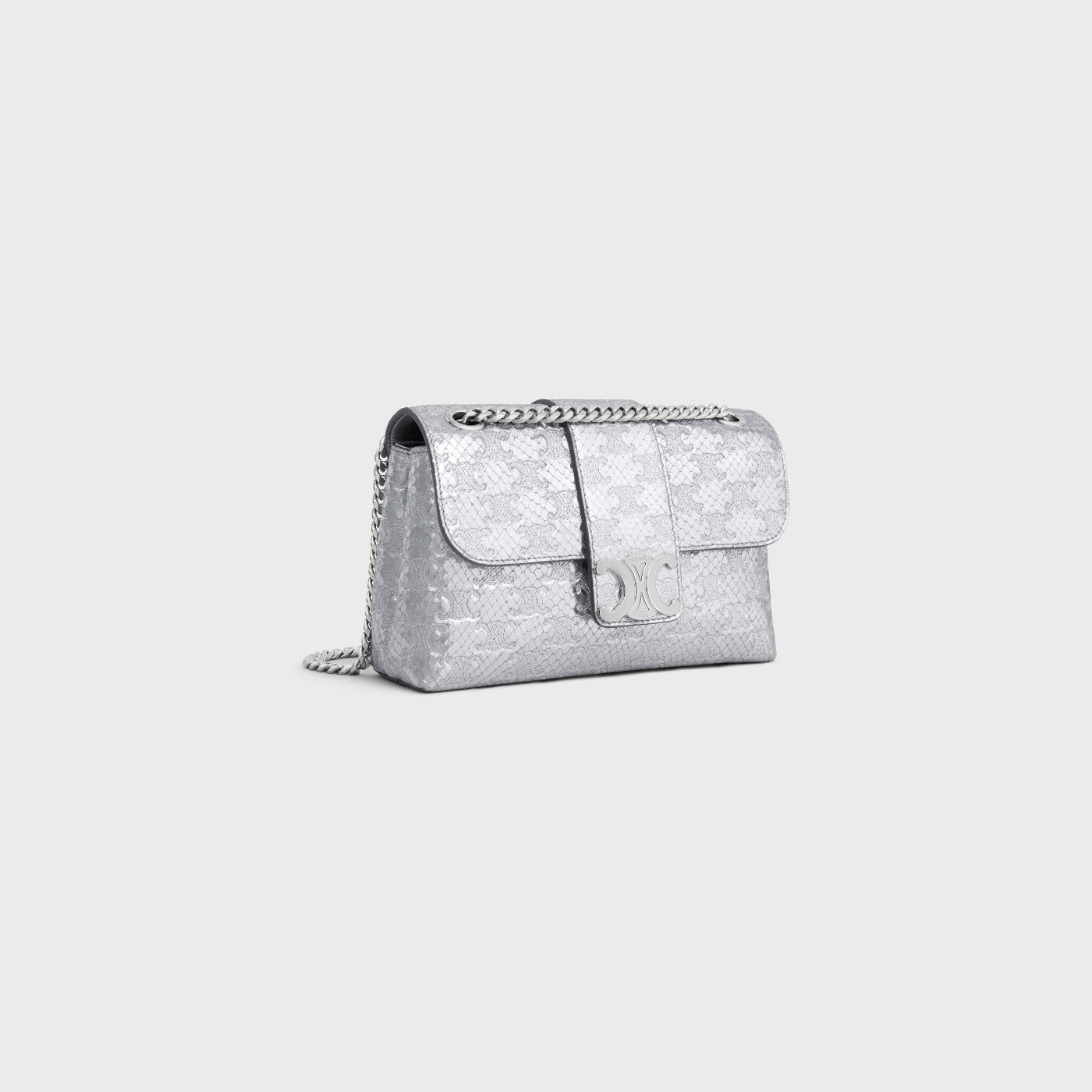 Teen Celine Victoire Bag In Python Effect Calfskin With Triomphe All-Over