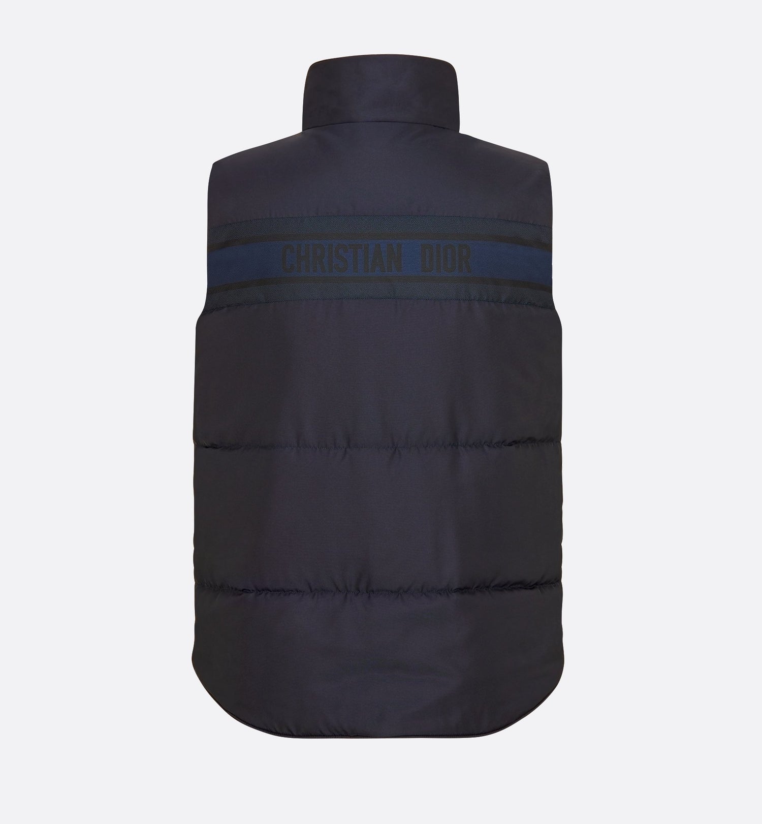 Reversible Puffer Vest Blue And Ecru Dior Oblique Quilted Technical Taffeta