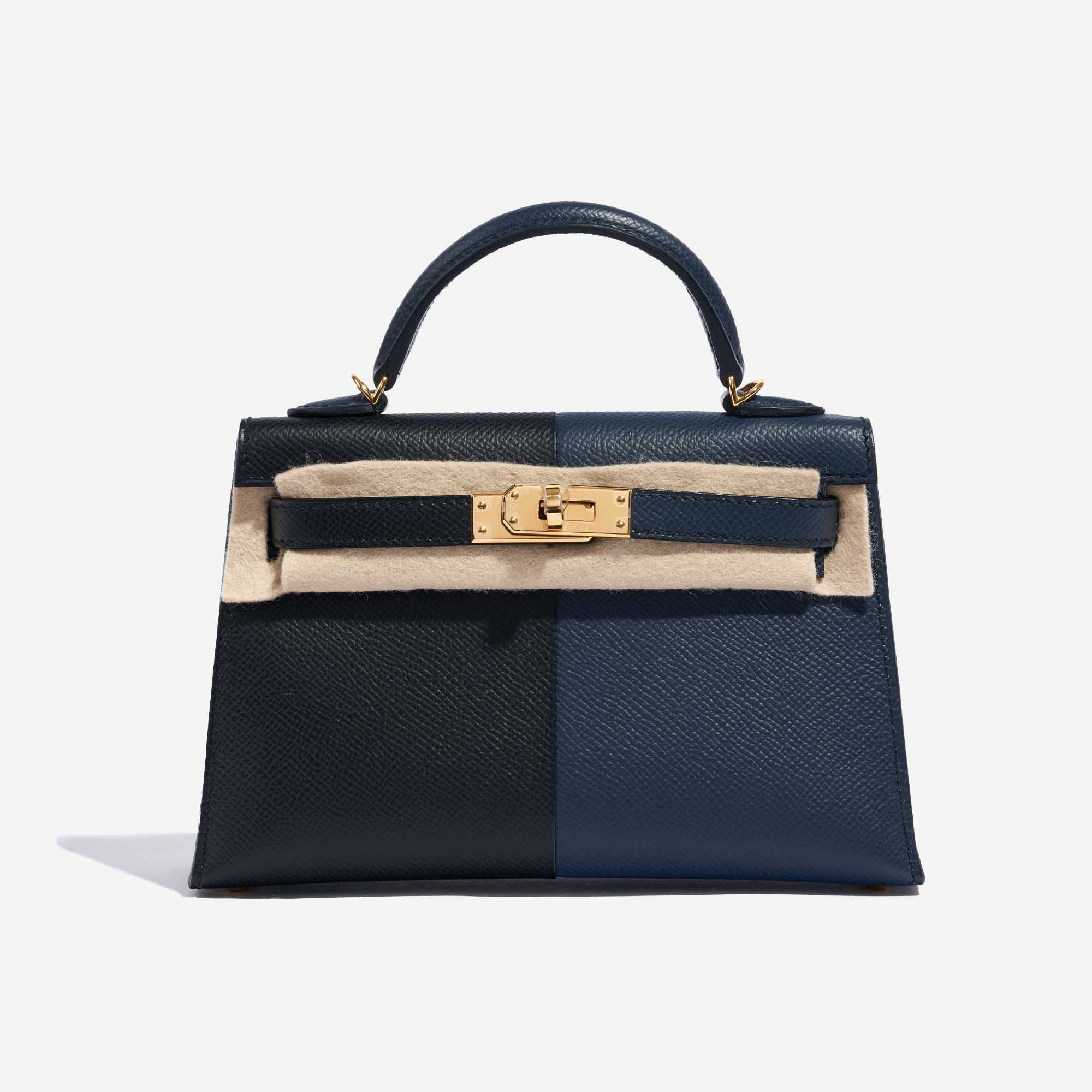 Kelly Mini Epsom Blue Indigo / Black