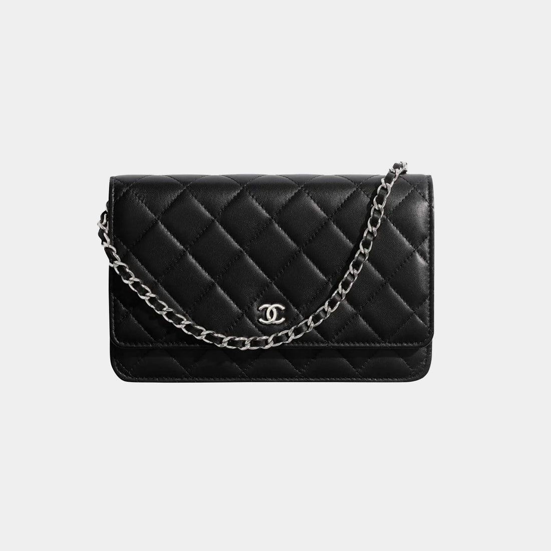 Classic Wallet on Chain Caviar Leather