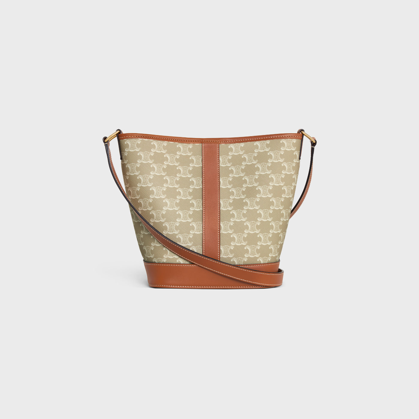 Small Bucket In Triomphe Canvas And Calfskin