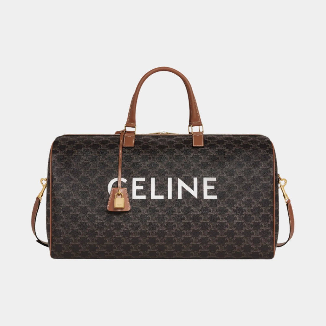 Large Voyage Bag In Triomphe Canvas With Celine Print