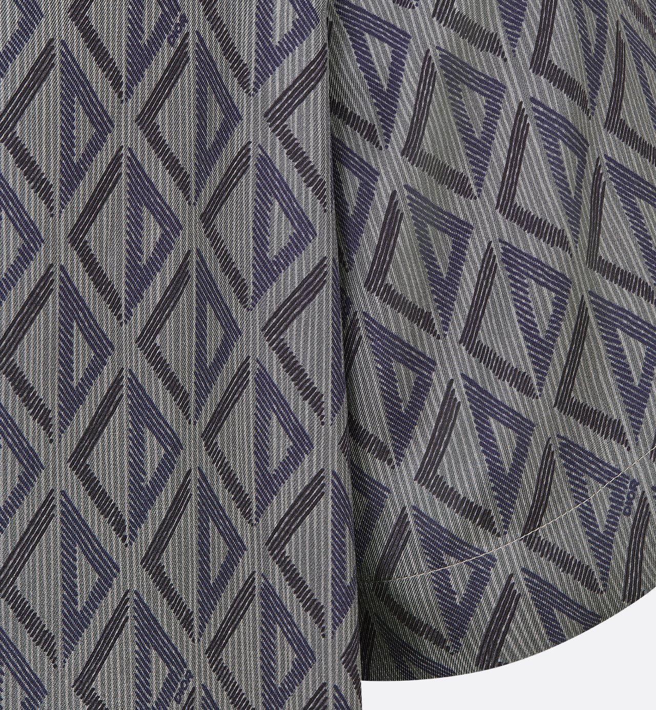 Cd Diamond Short-Sleeved Shirt Deep Gray Silk Twill