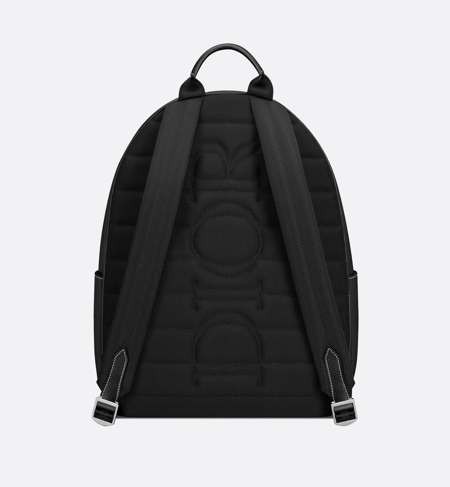 Saddle Zip Backpack Black Grained Calfskin