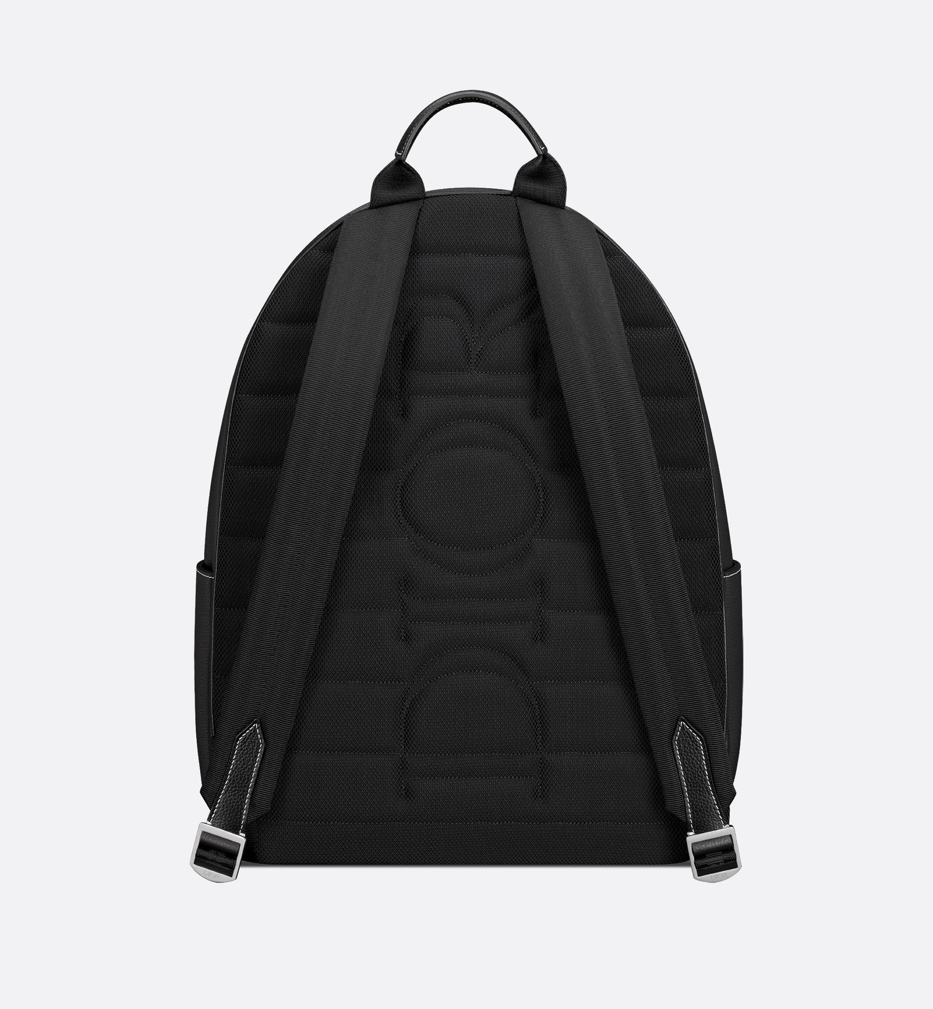 Saddle Zip Backpack Black Grained Calfskin