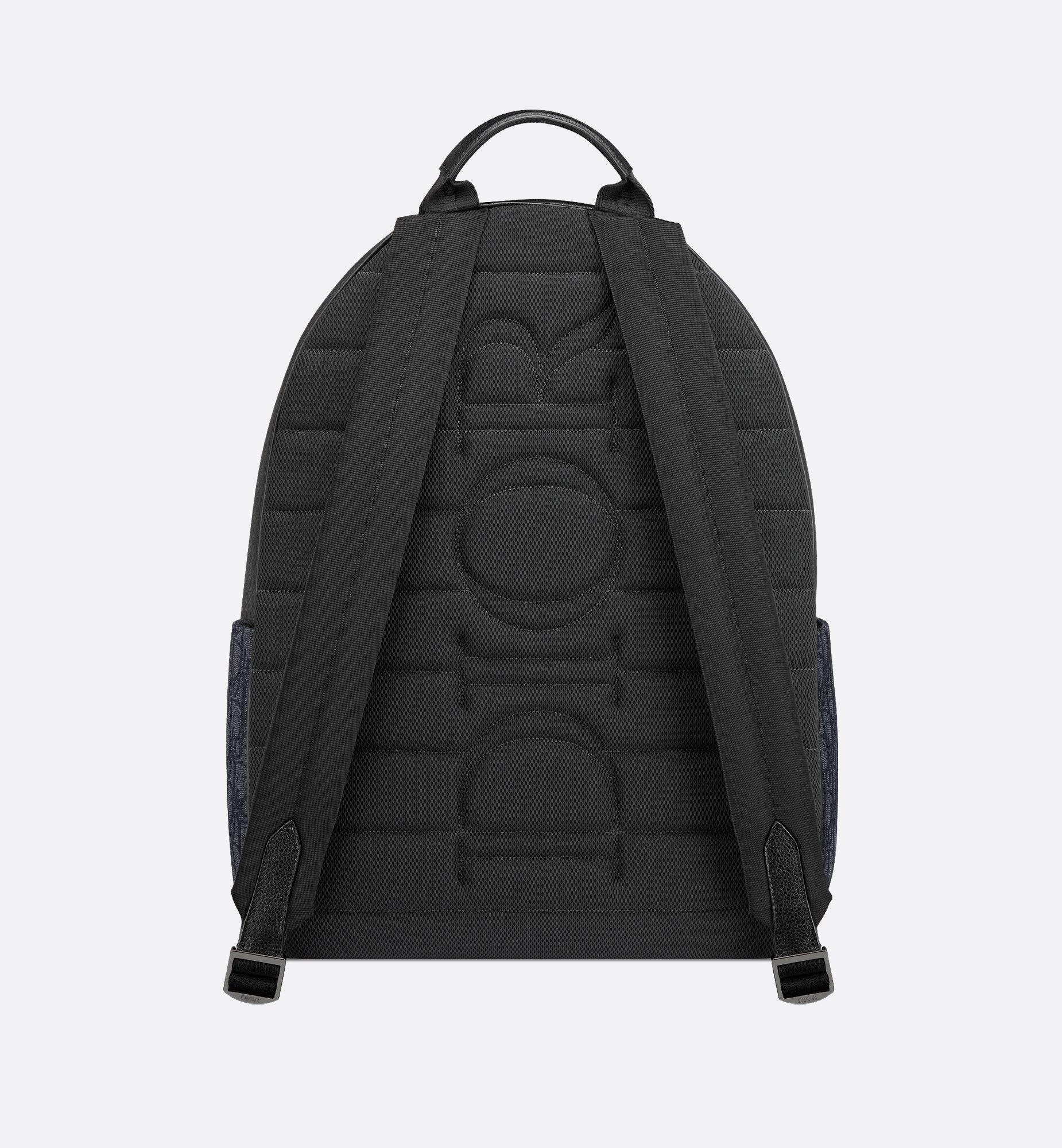 Saddle Zip Backpack Black Dior Oblique Jacquard And Black Grained Calfskin