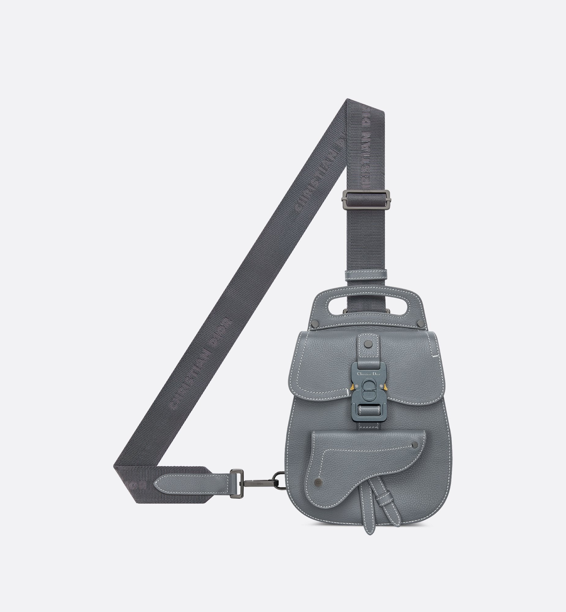 Gallop Sling Bag Deep Gray Grained Calfskin