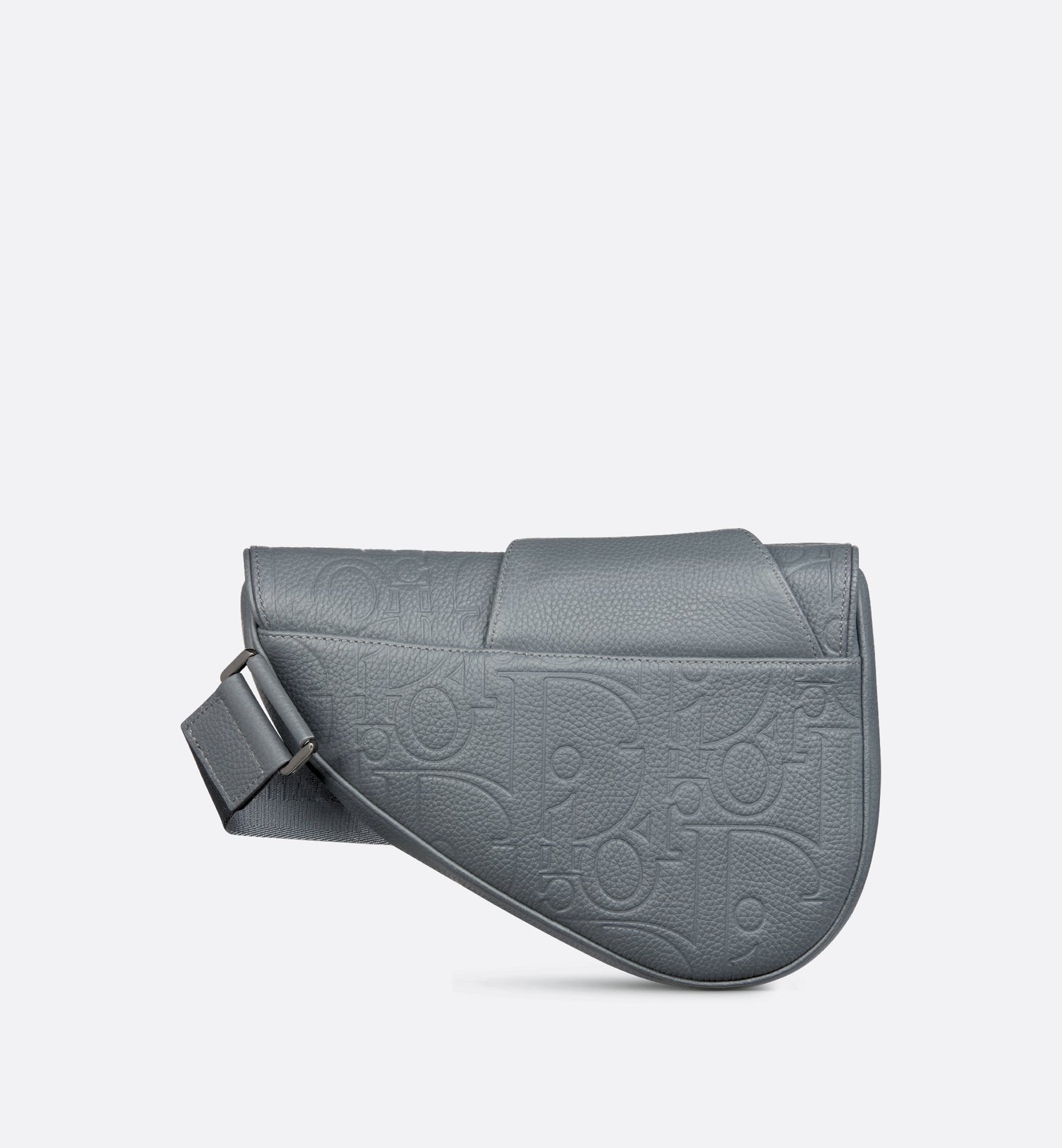 Saddle Bag Deep Gray Dior Gravity Leather And Deep Gray Grained Calfskin