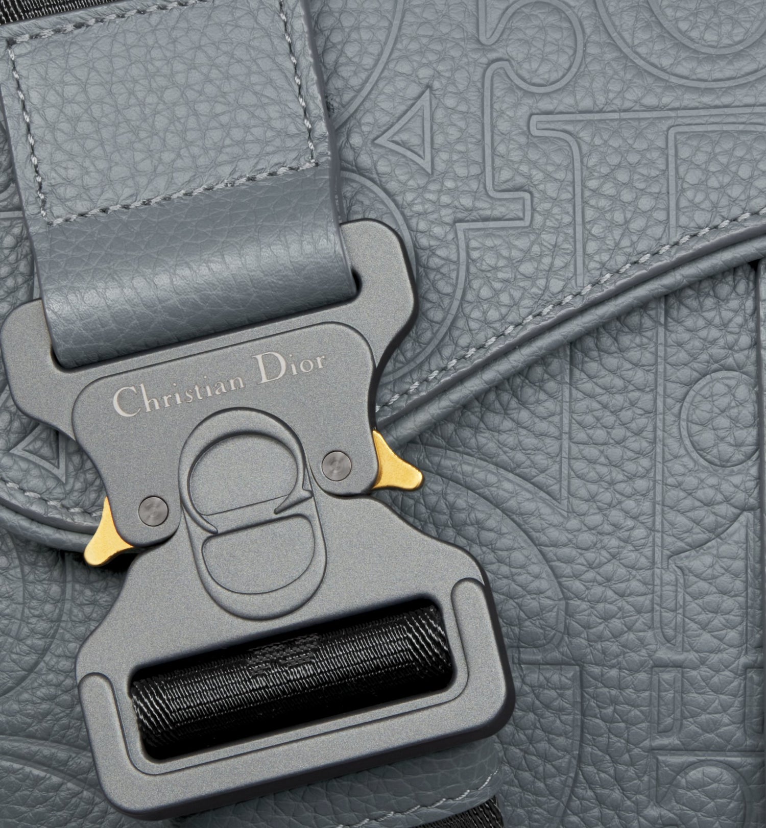 Saddle Bag Deep Gray Dior Gravity Leather And Deep Gray Grained Calfskin