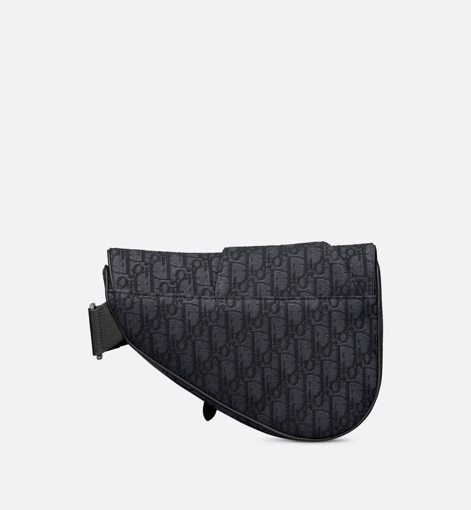 Saddle Bag Black Dior Oblique Jacquard