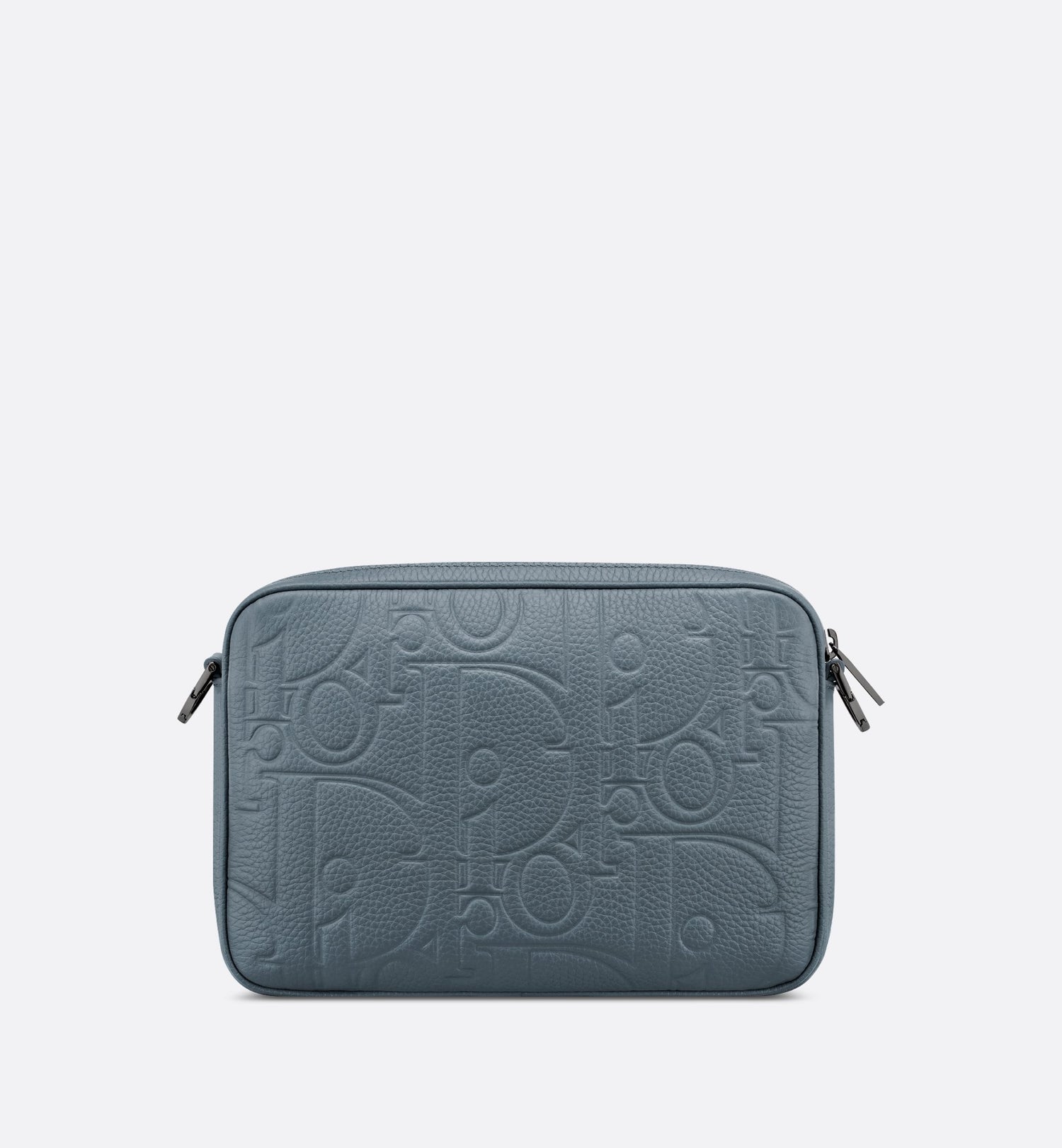 Saddle Triple Pouch Deep Gray Dior Gravity Leather And Deep Gray Grained Calfskin