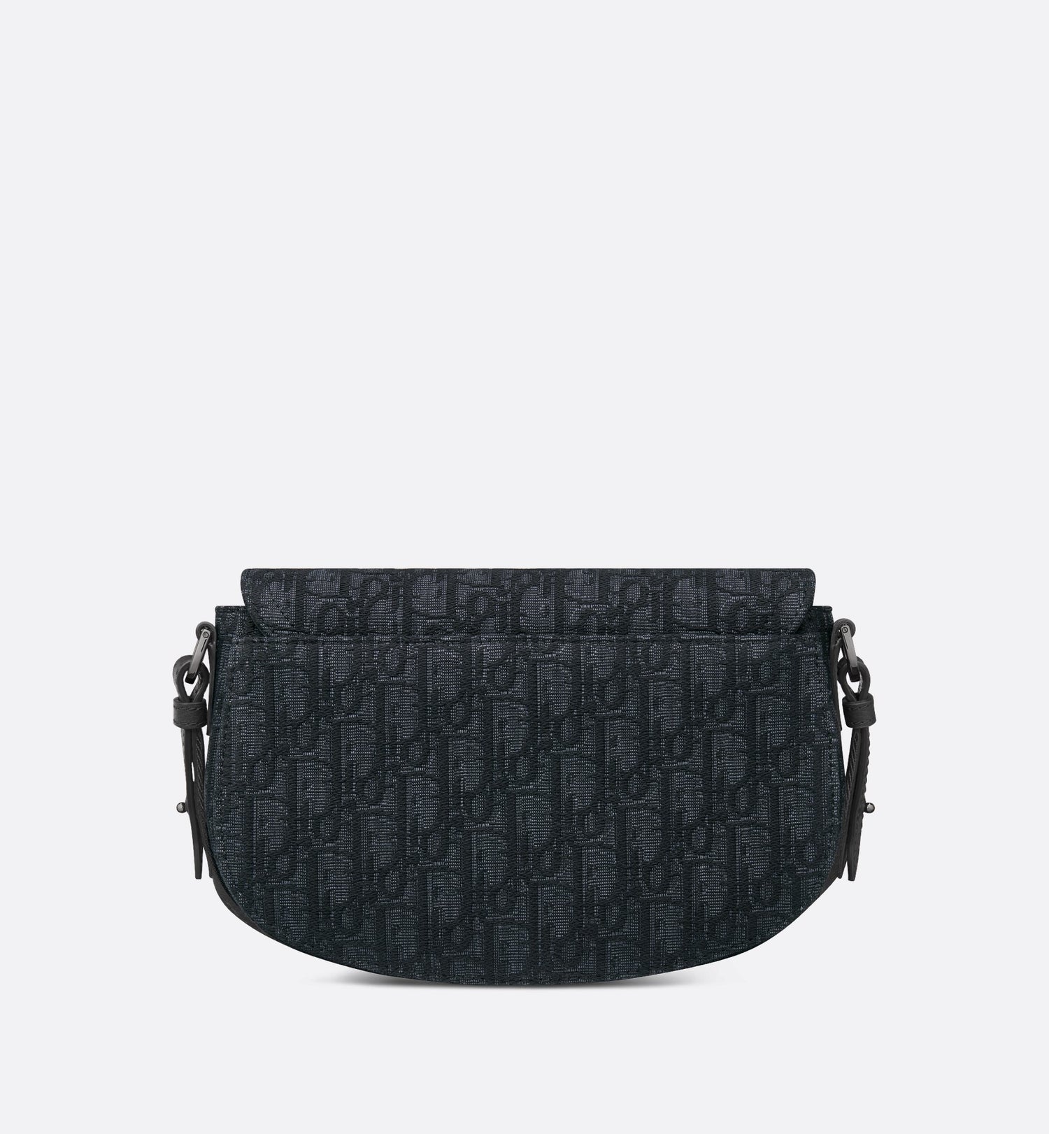 Saddle Messenger Bag Black Dior Oblique Jacquard And Black Grained Calfskin