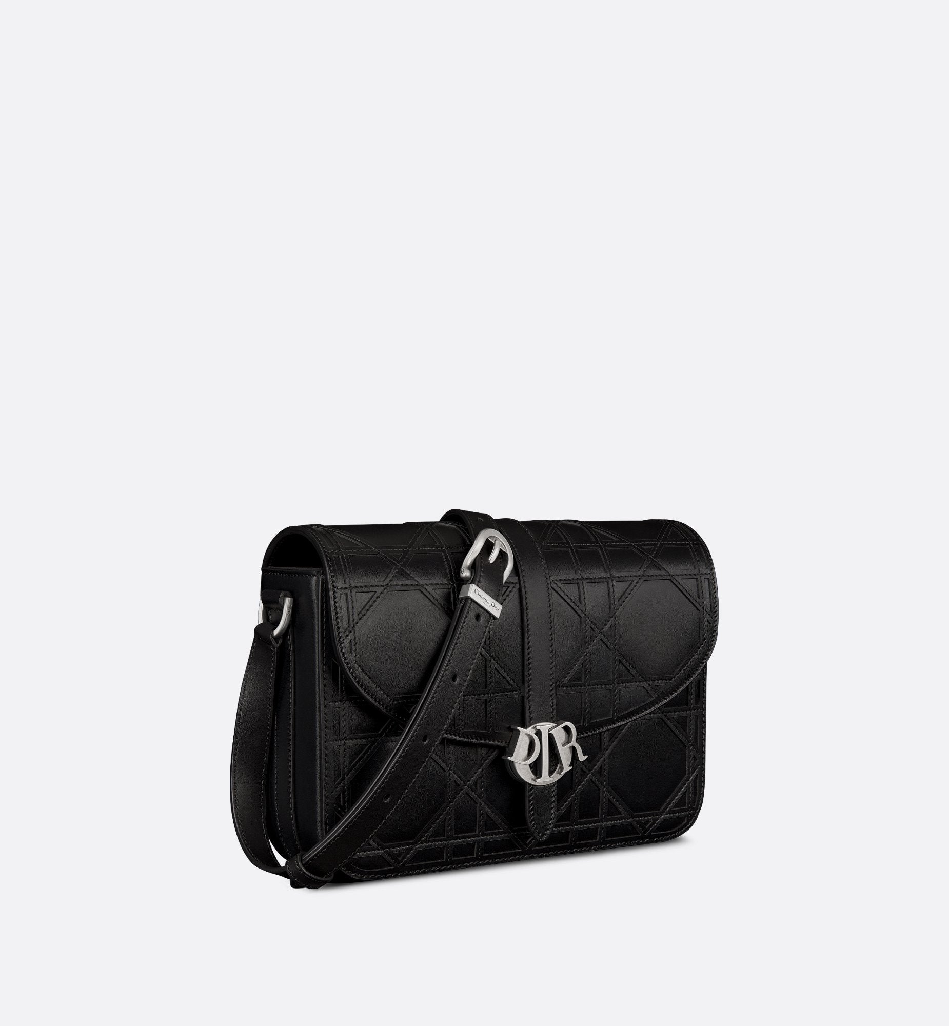 Charm Bag Black Cannage Cosmo Leather