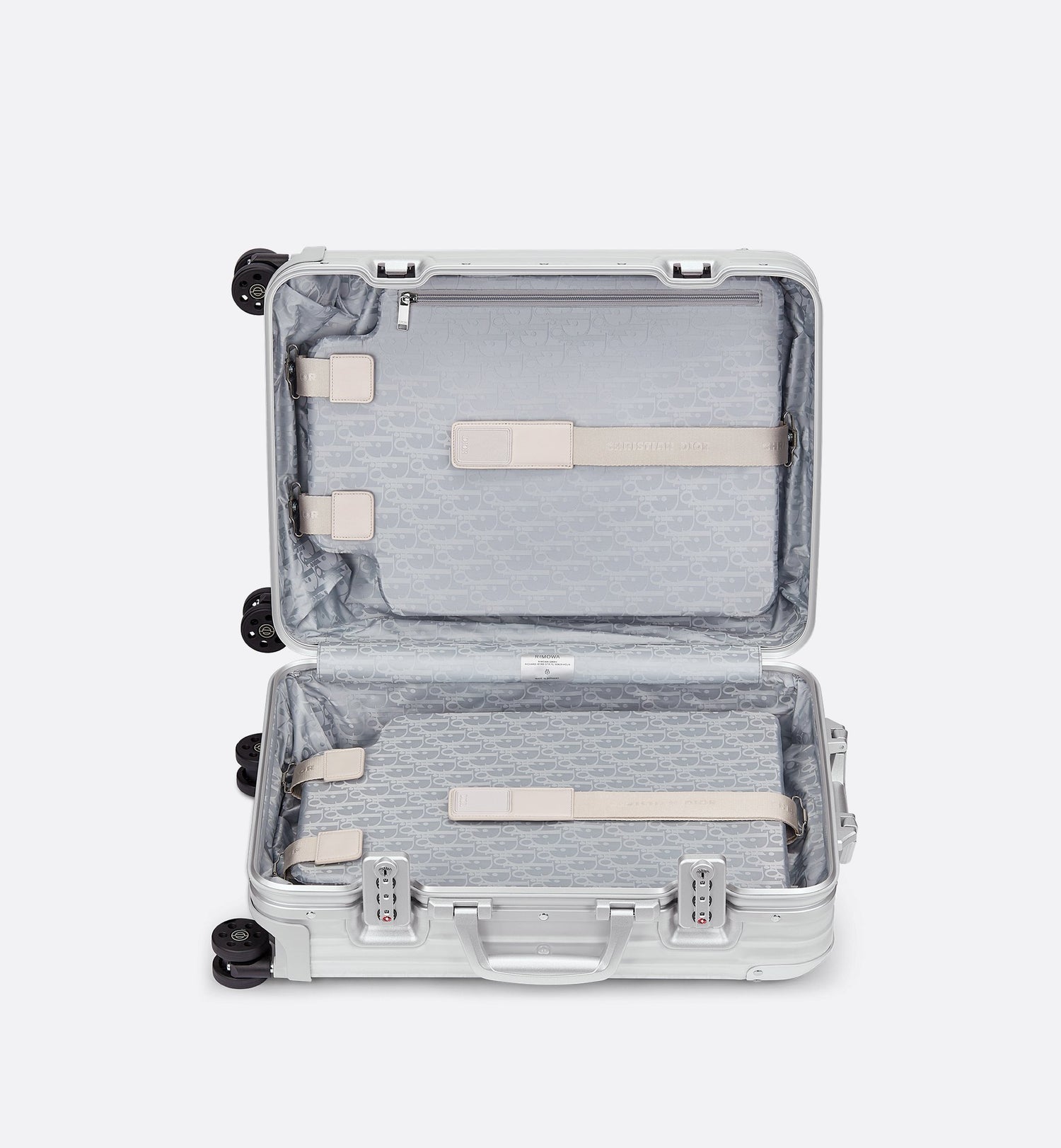 And Rimowa Carry-On Luggage Gradient Blue Dior Oblique Aluminum