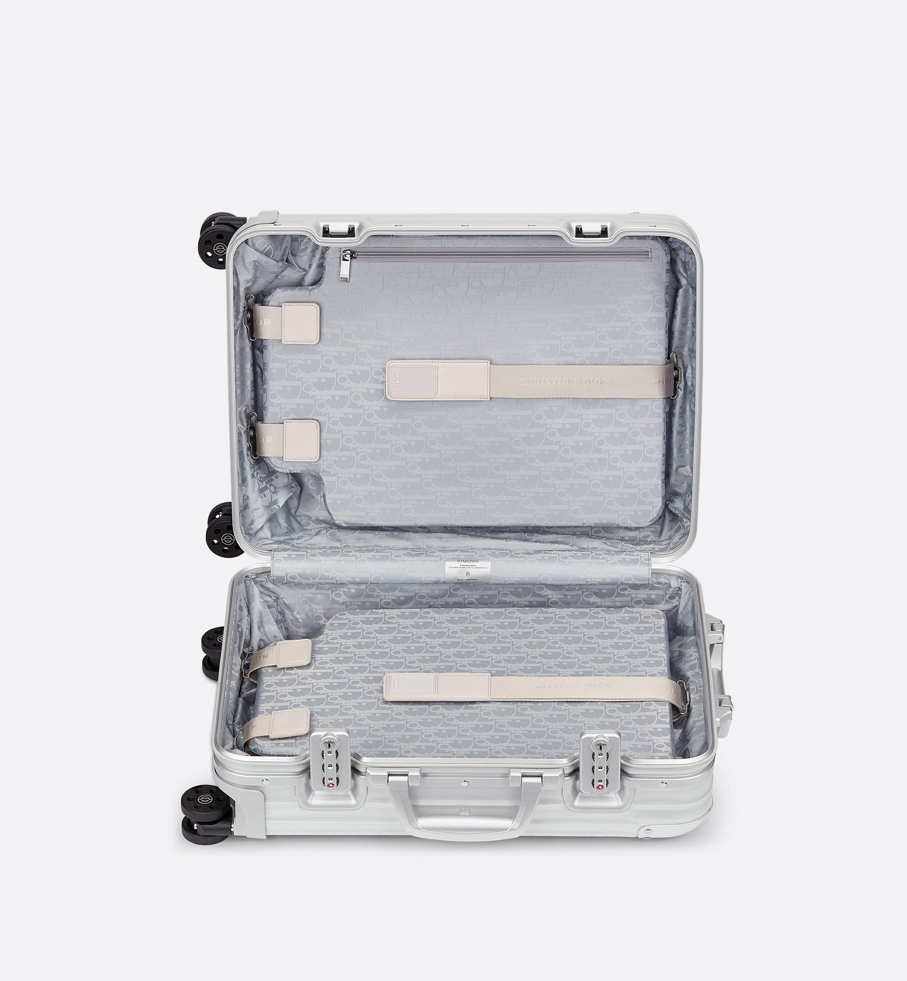 And Rimowa Carry-On Luggage Gradient Blue Dior Oblique Aluminum