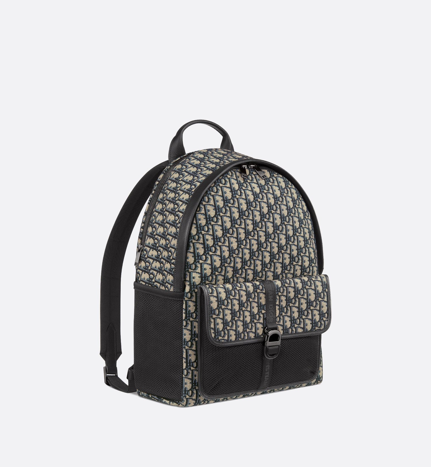 8 Backpack Beige And Black Dior Oblique Jacquard