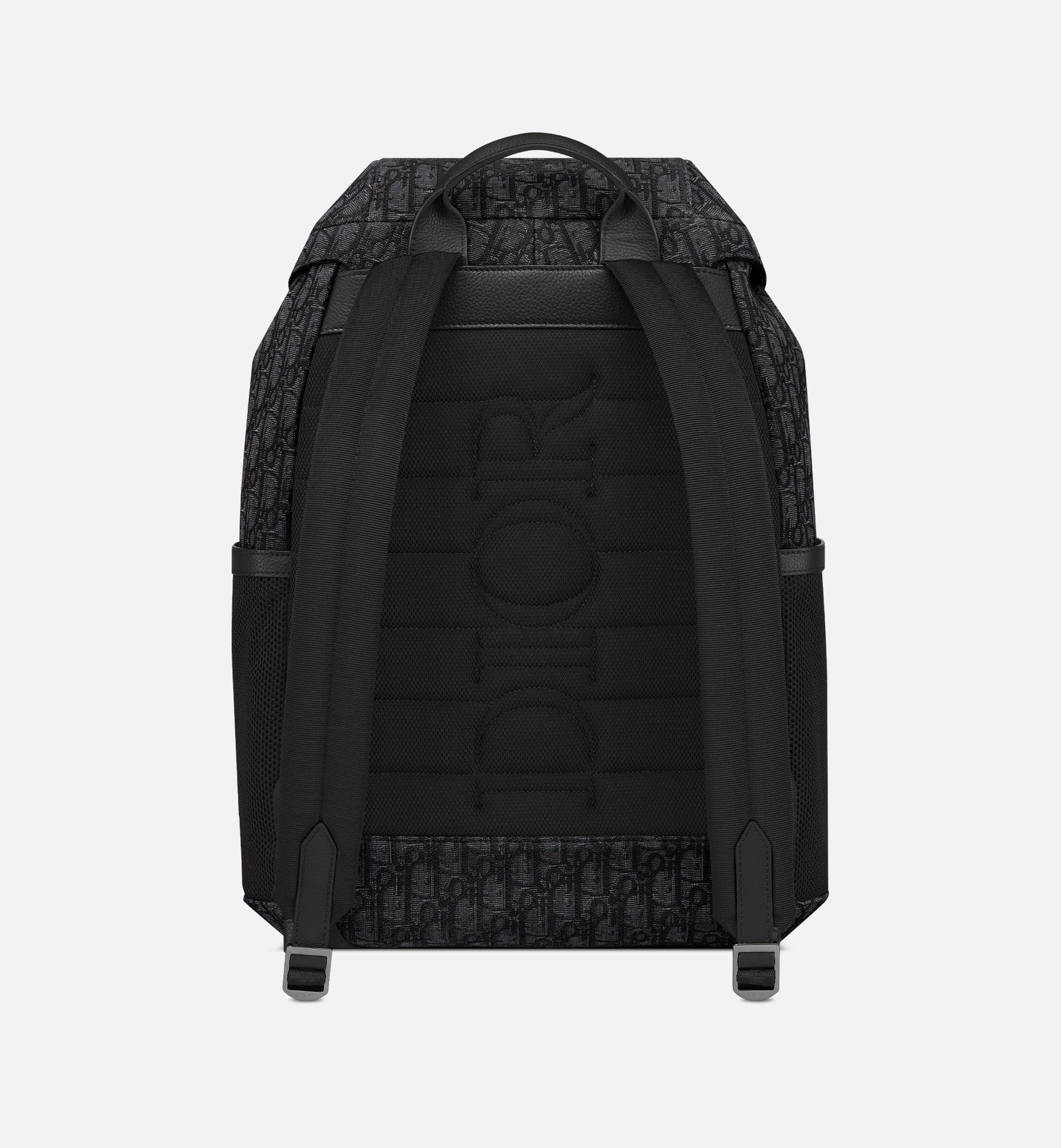 8 Backpack With Flap Black Dior Oblique Jacquard