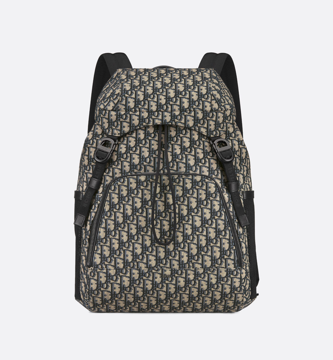 8 Backpack With Flap Beige And Black Dior Oblique Jacquard