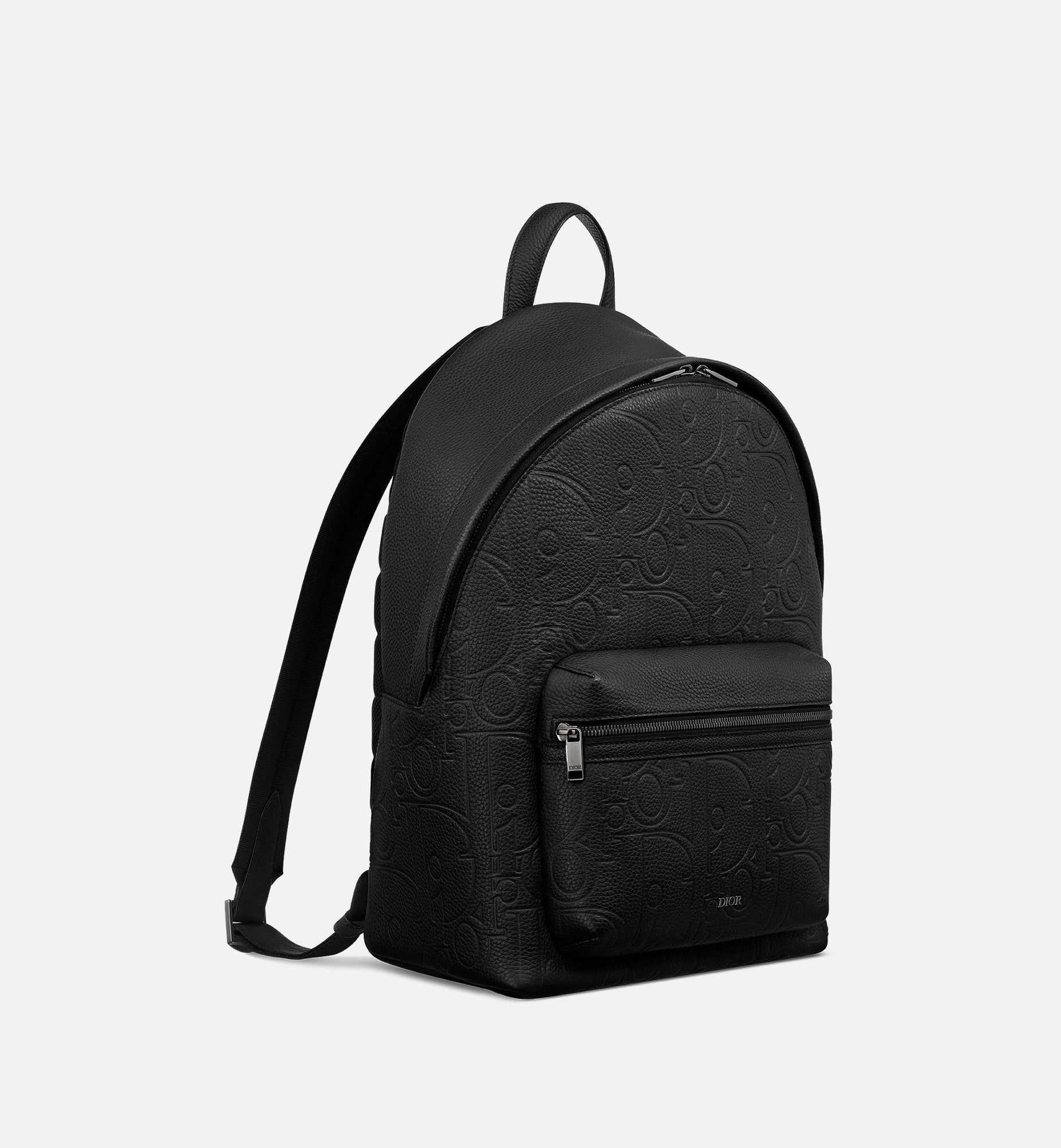 Rider 2.0 Zipped Backpack Black Dior Gravity Leather And Black Grained Calfskin