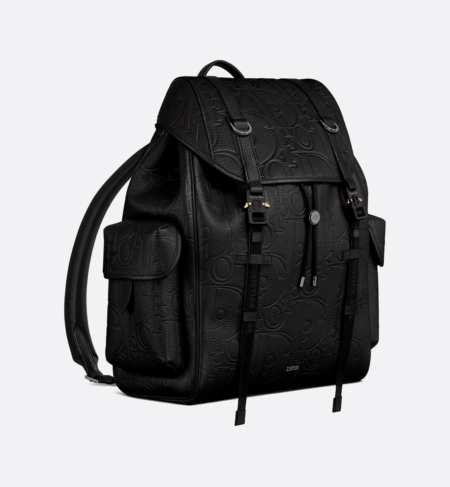 Hit The Road Backpack With Flap Black Dior Gravity Leather And Black Grained Calfskin